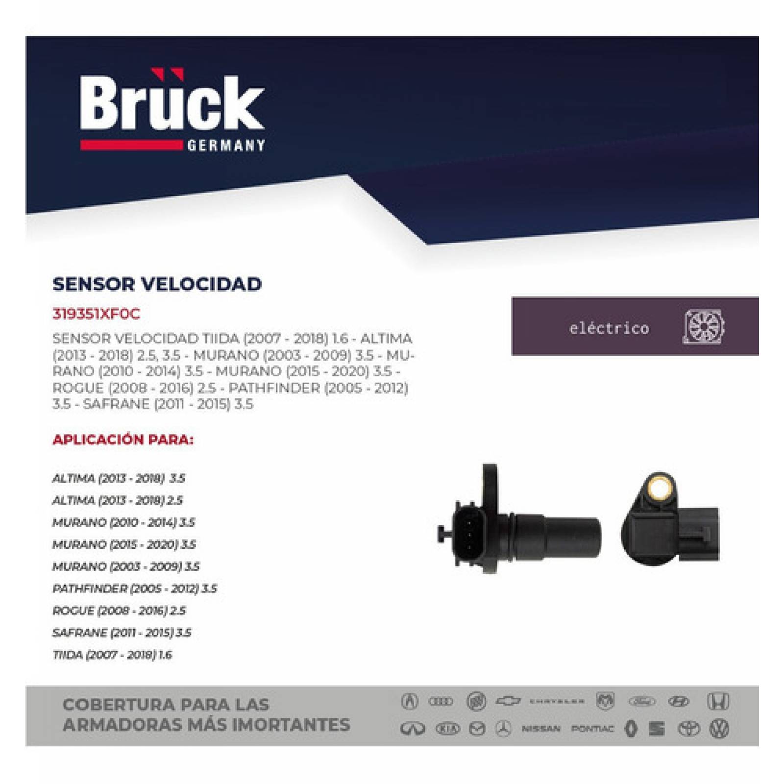 Sensor Velocidad Tiida Altima 07-18 2.5 3.5 Lts Murano Rogue