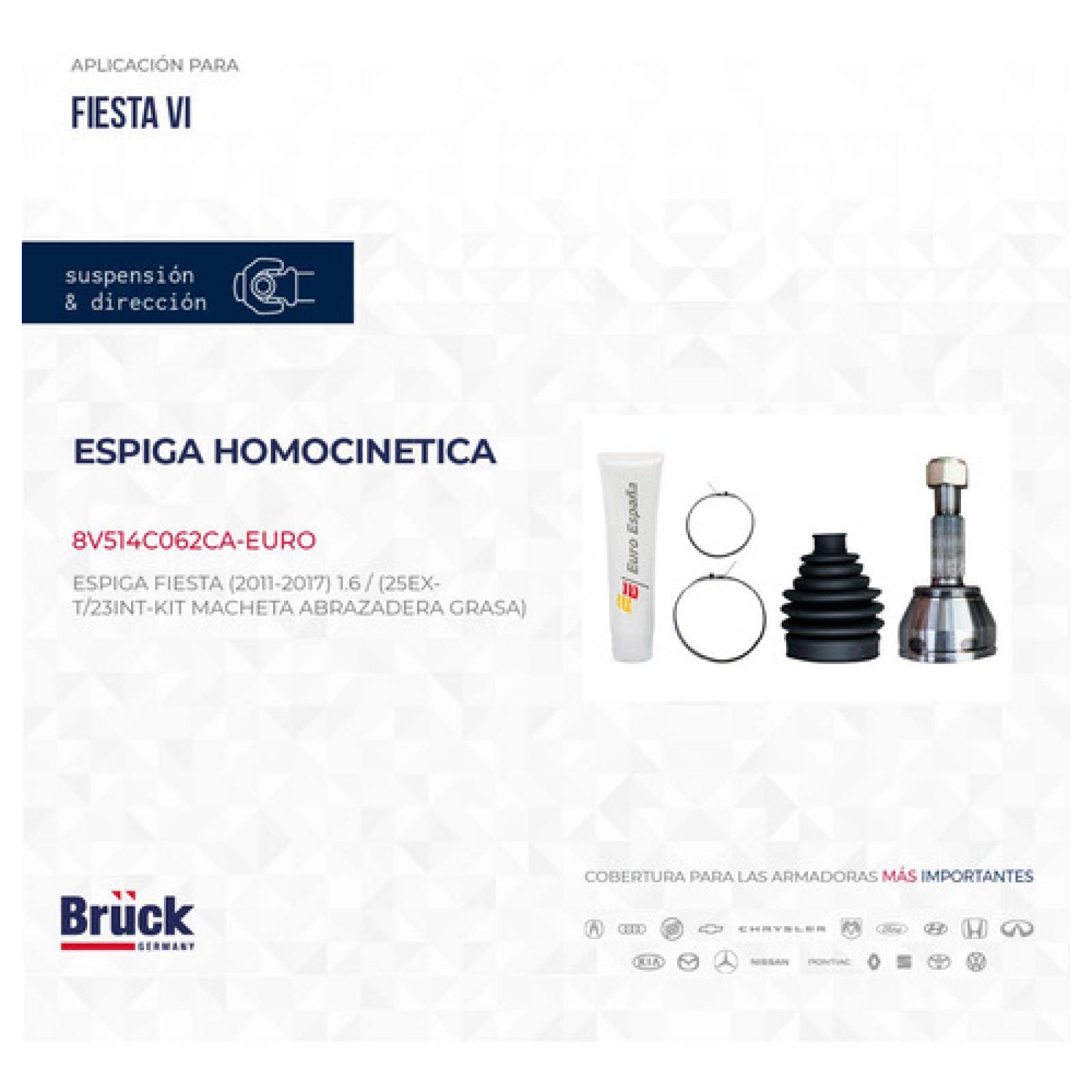 Espiga Ford Fiesta 2011 - 2018 Lado Rueda Euro España