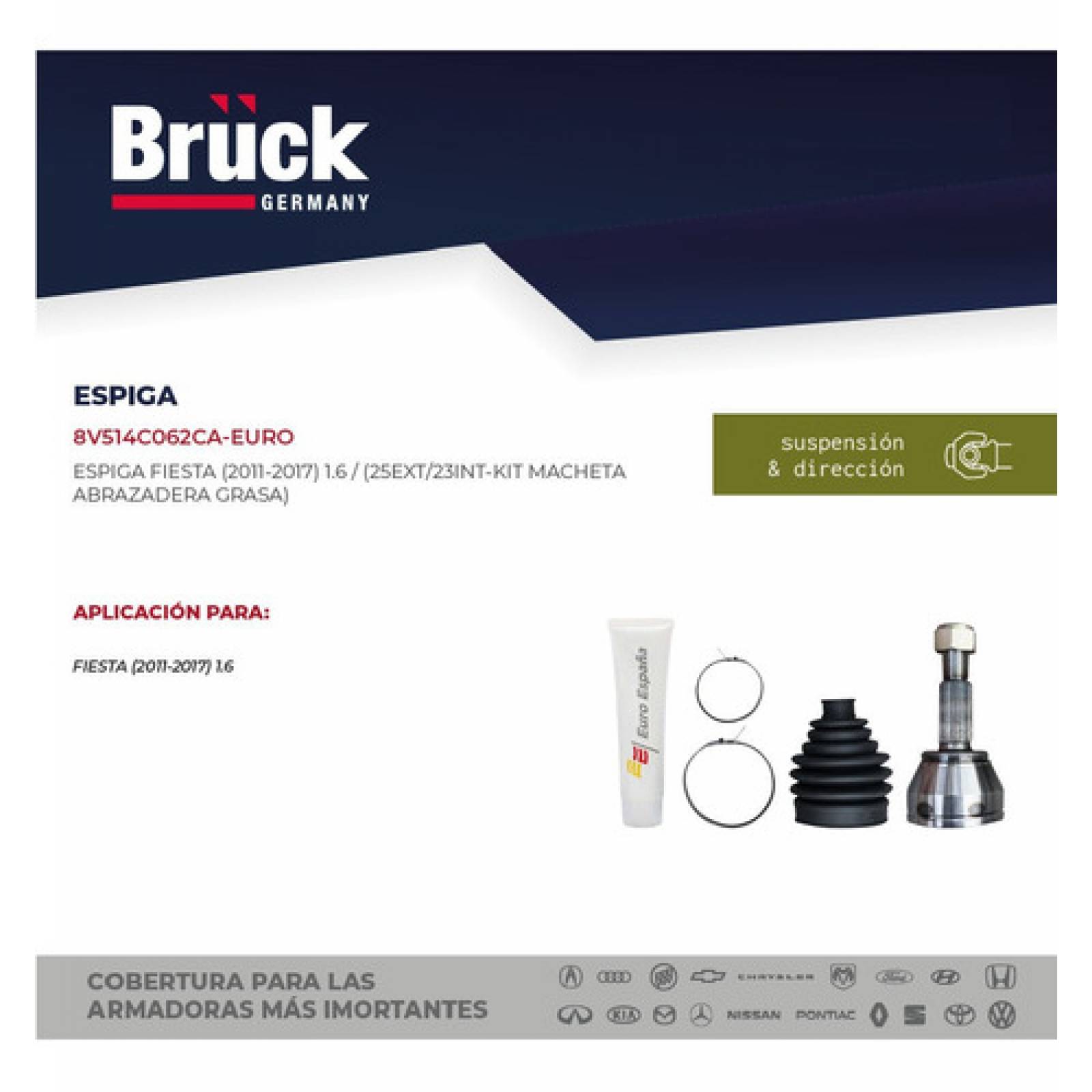 Espiga Ford Fiesta 2011 - 2018 Lado Rueda Euro España