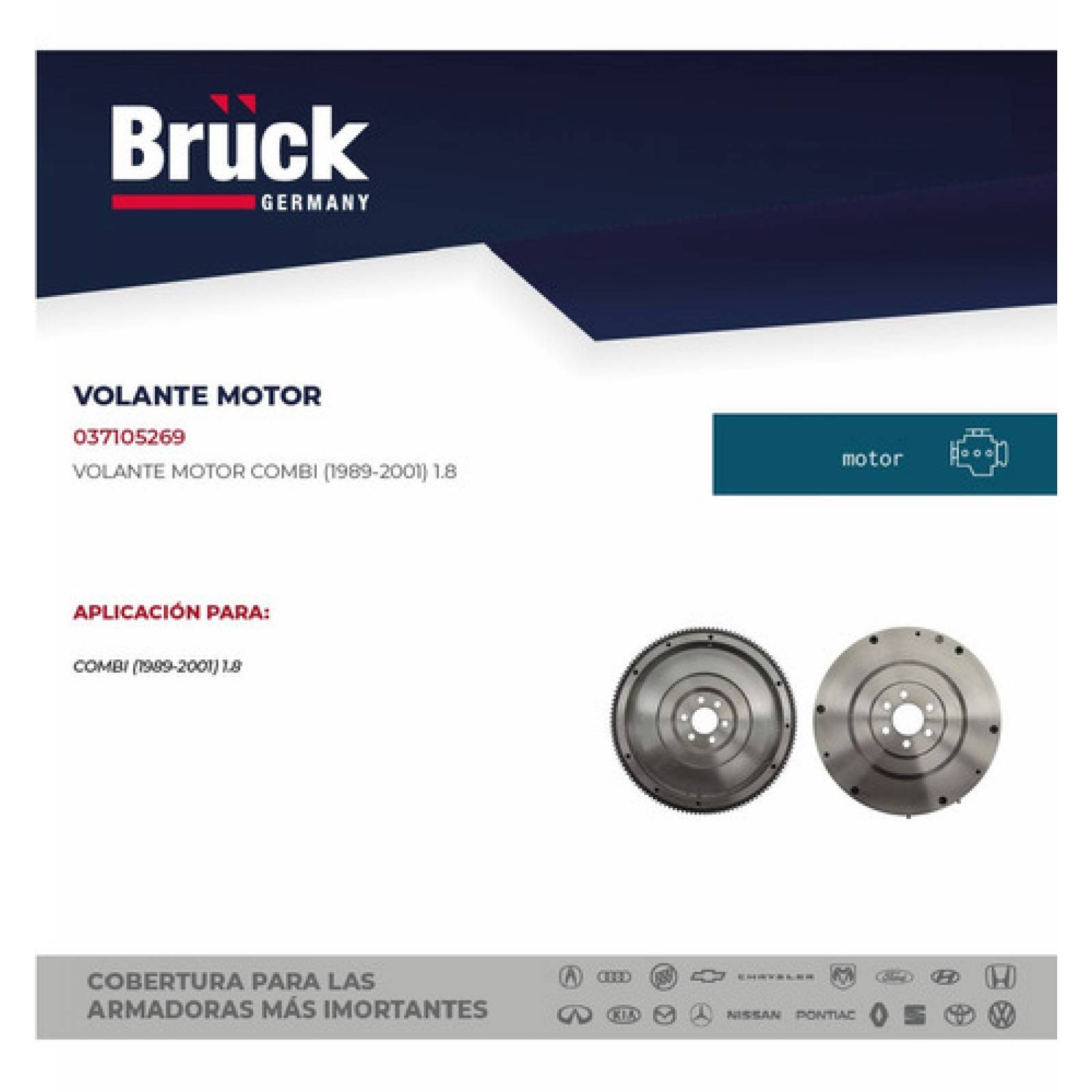 Volante Motor Volkswagen Combi 1800 1.8 Lt Enfriado Por Agua