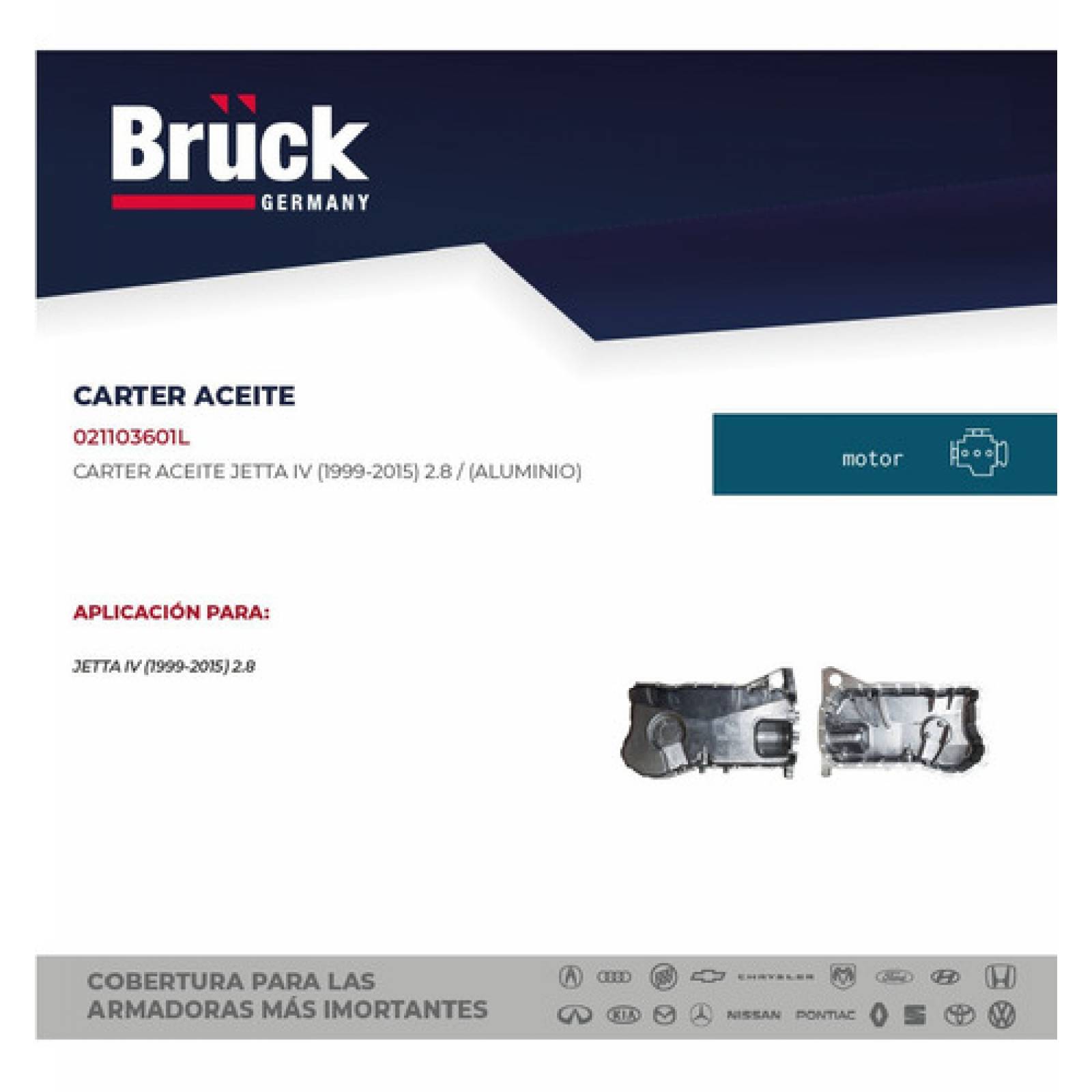 Carter De Aceite Vw Golf Jetta 99 - 15 2.8 Lts Vr6 Bruck