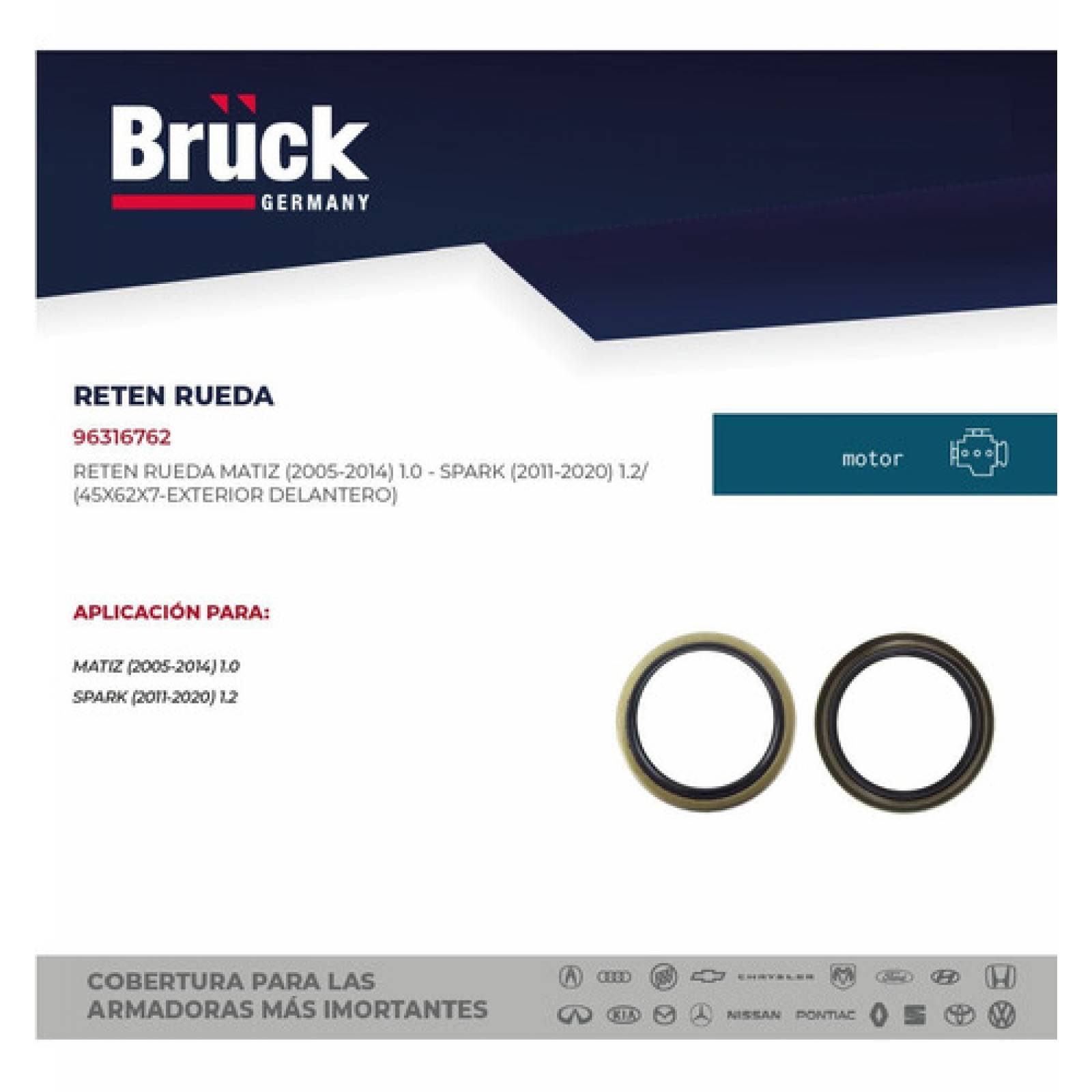 Reten Rueda Matiz Delantero Exterior 45 X 62 X 7 Bruck