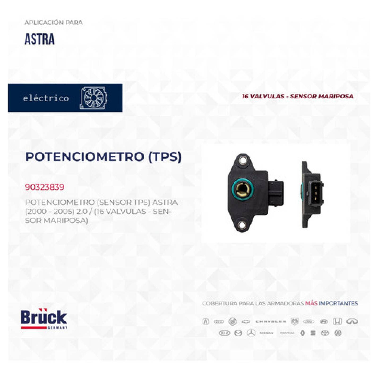 Potenciometro Sensor Tps Astra 2004-2007 2.0 Lts 16 Val 