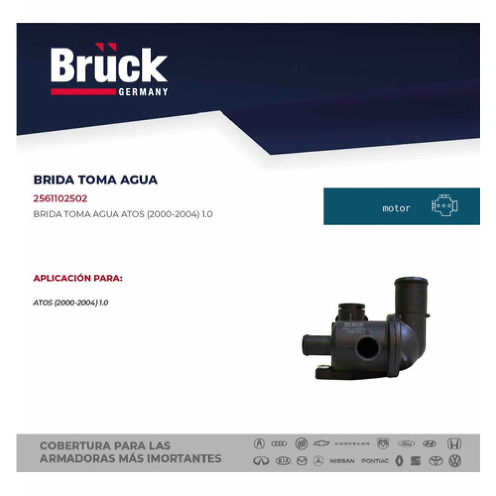 Toma Agua Dodge Atos 2001 - 2004 1.1 Lts, Bruck