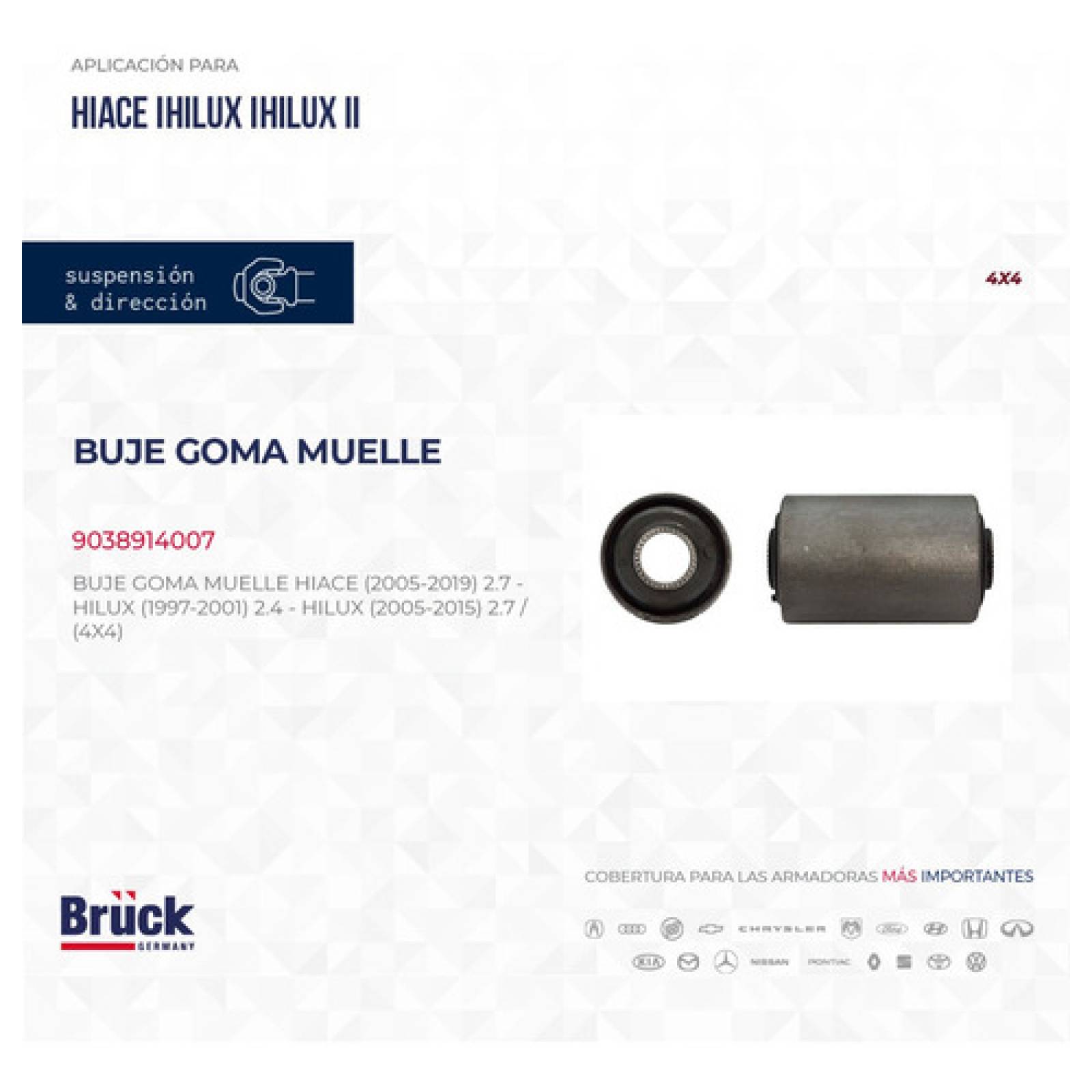 Buje Goma De Muelle Toyota Hiace Hilux 4x4 Euroespaña