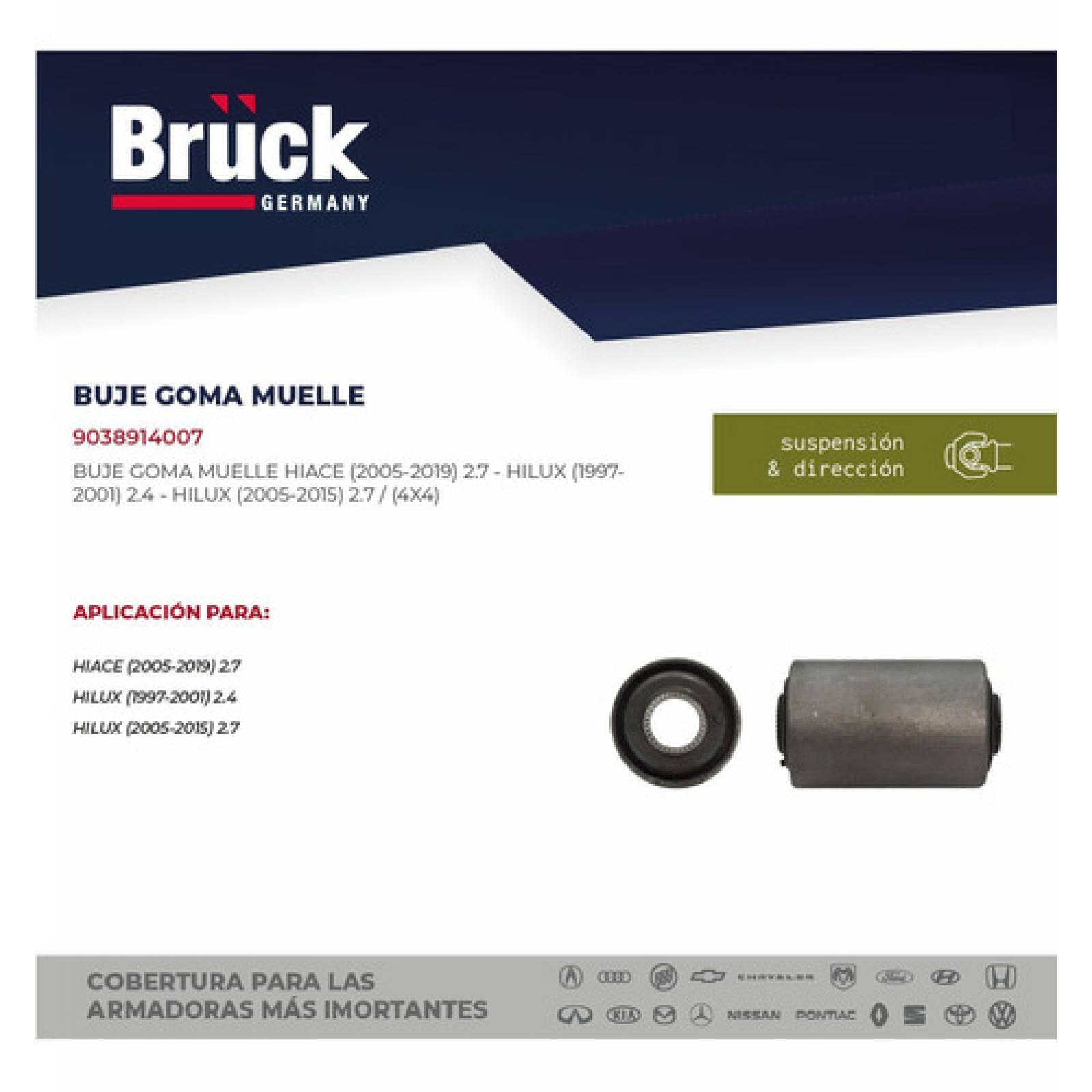 Buje Goma De Muelle Toyota Hiace Hilux 4x4 Euroespaña