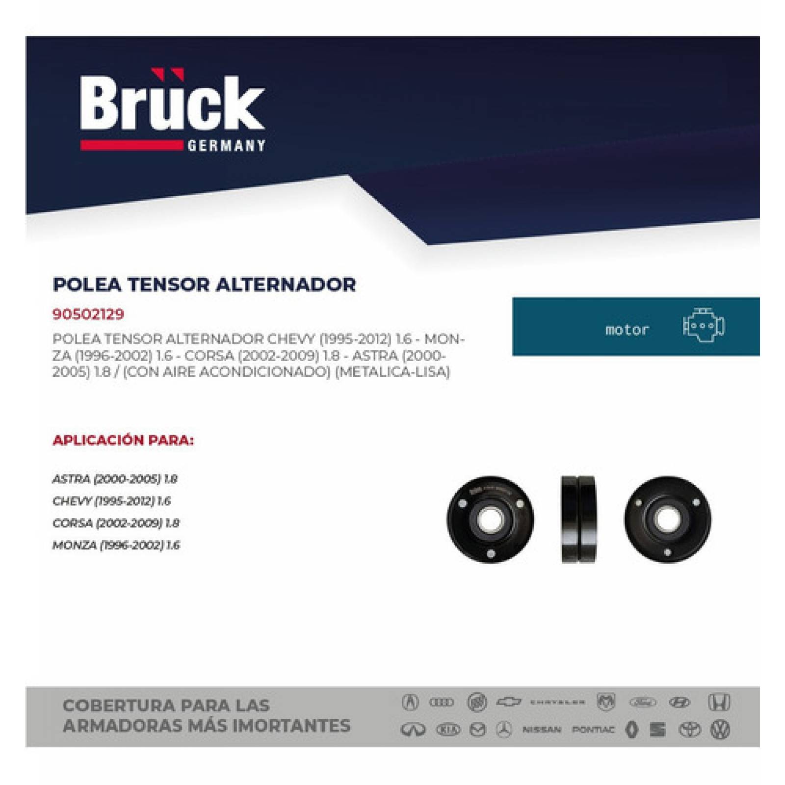 Polea De Alternador Tensora Chevy 94-11 Astra 2.0 2.4 C/ A A