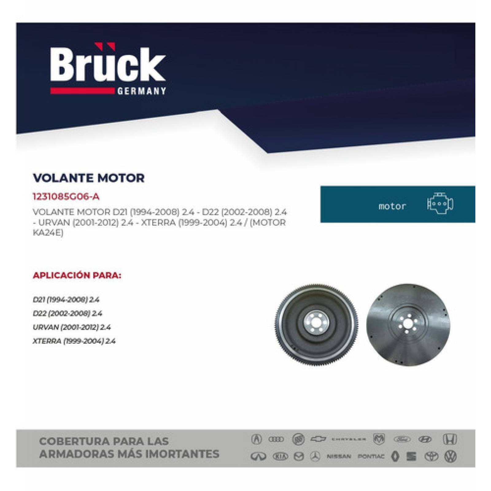 Volante Motor Nissan Pick Up D21 D22 Motor Ka24e 2.4 Lts