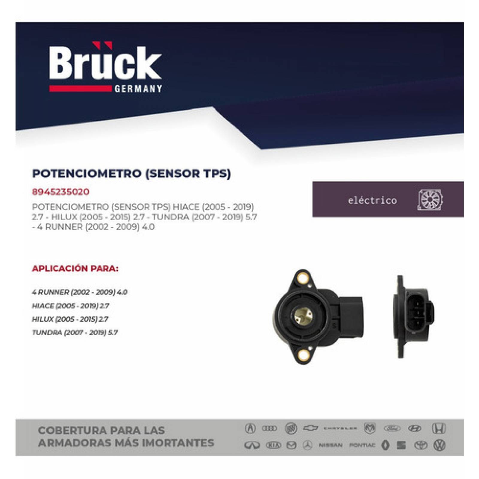 Sensor Tps Toyota Hiace 06-12 Hilux 05-06 Tacoma 96-04