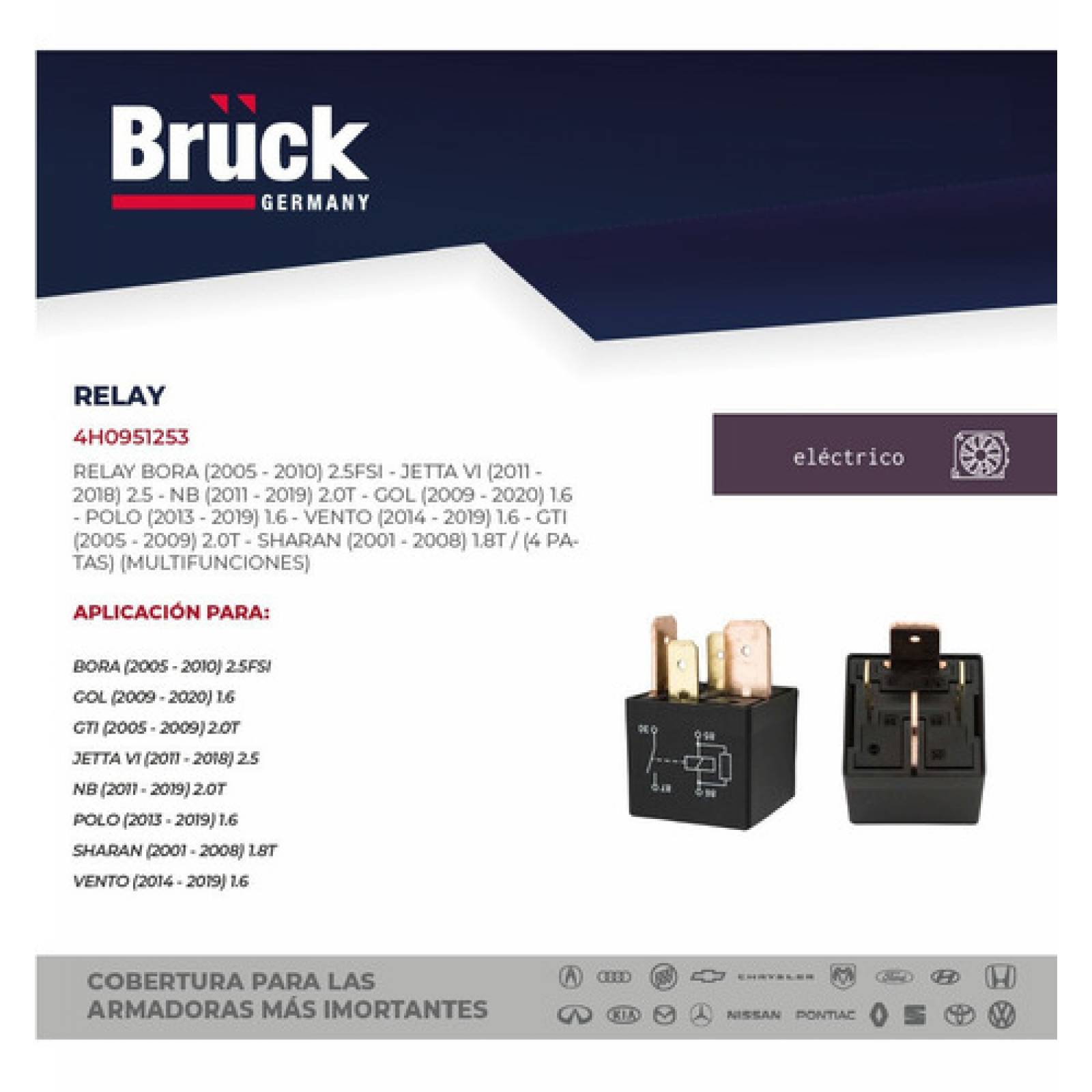 Relay Relevador #644 #100 Universal Jetta 2000 1.8