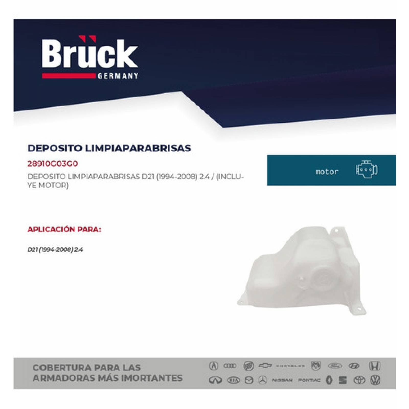 Deposito Limpiaparabrisas Con Motor Nissan D21 1994 -2008