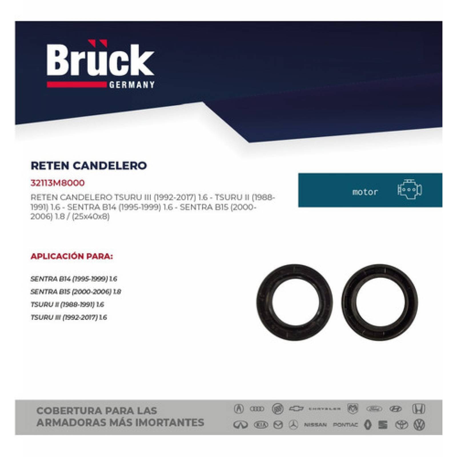 Reten Candelero Nissan Tsuru I I  Y  I I I  1987 - 2017,  Sentra B15,  Bruck Germany 