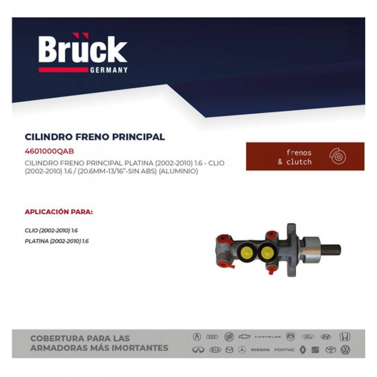 Cilindro Maestro Bomba Freno Platina 2006 4601000qab