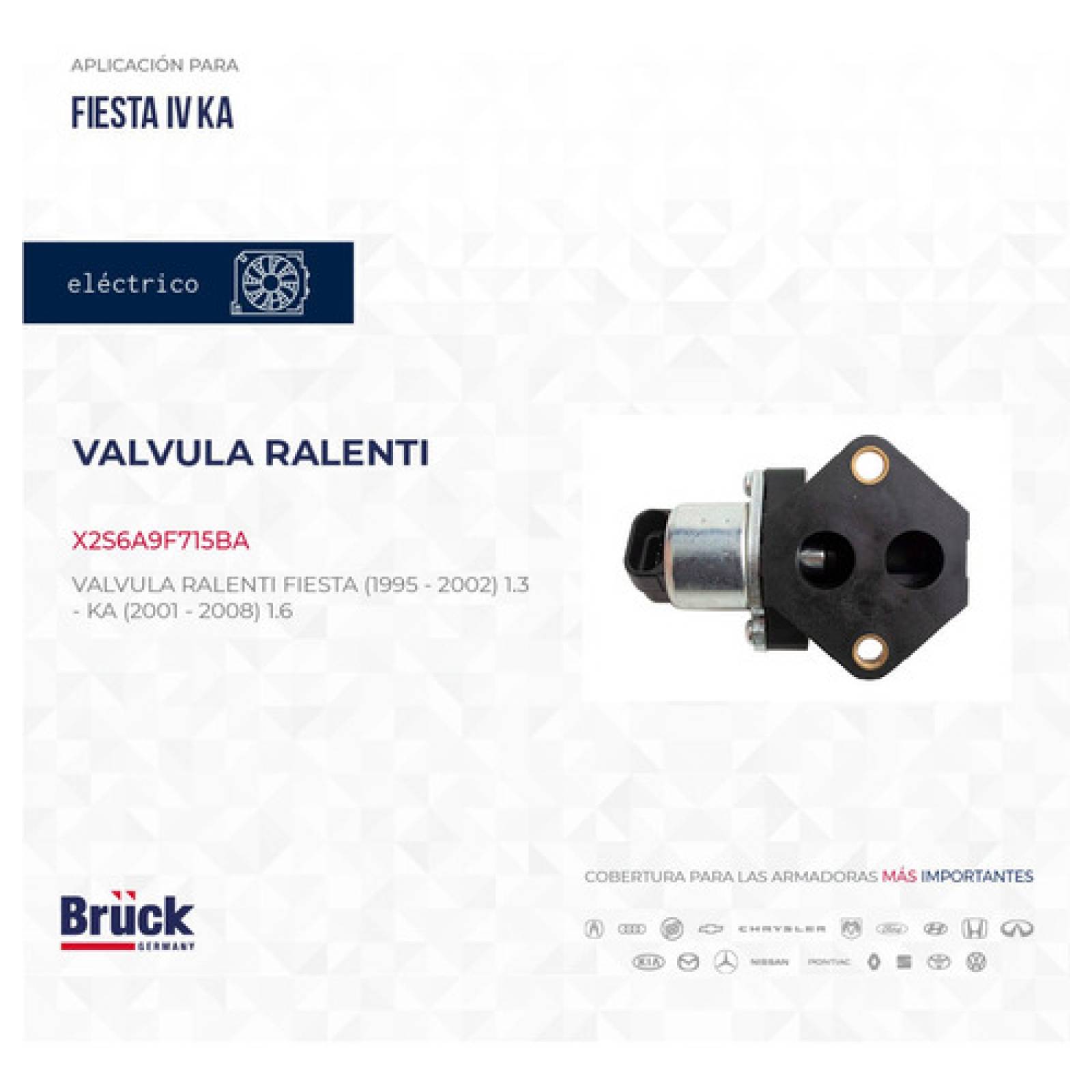 Valvula Iac Ralenti Ford Fiesta 1.3 Lt Ka 1.6 Lts Euroespaña