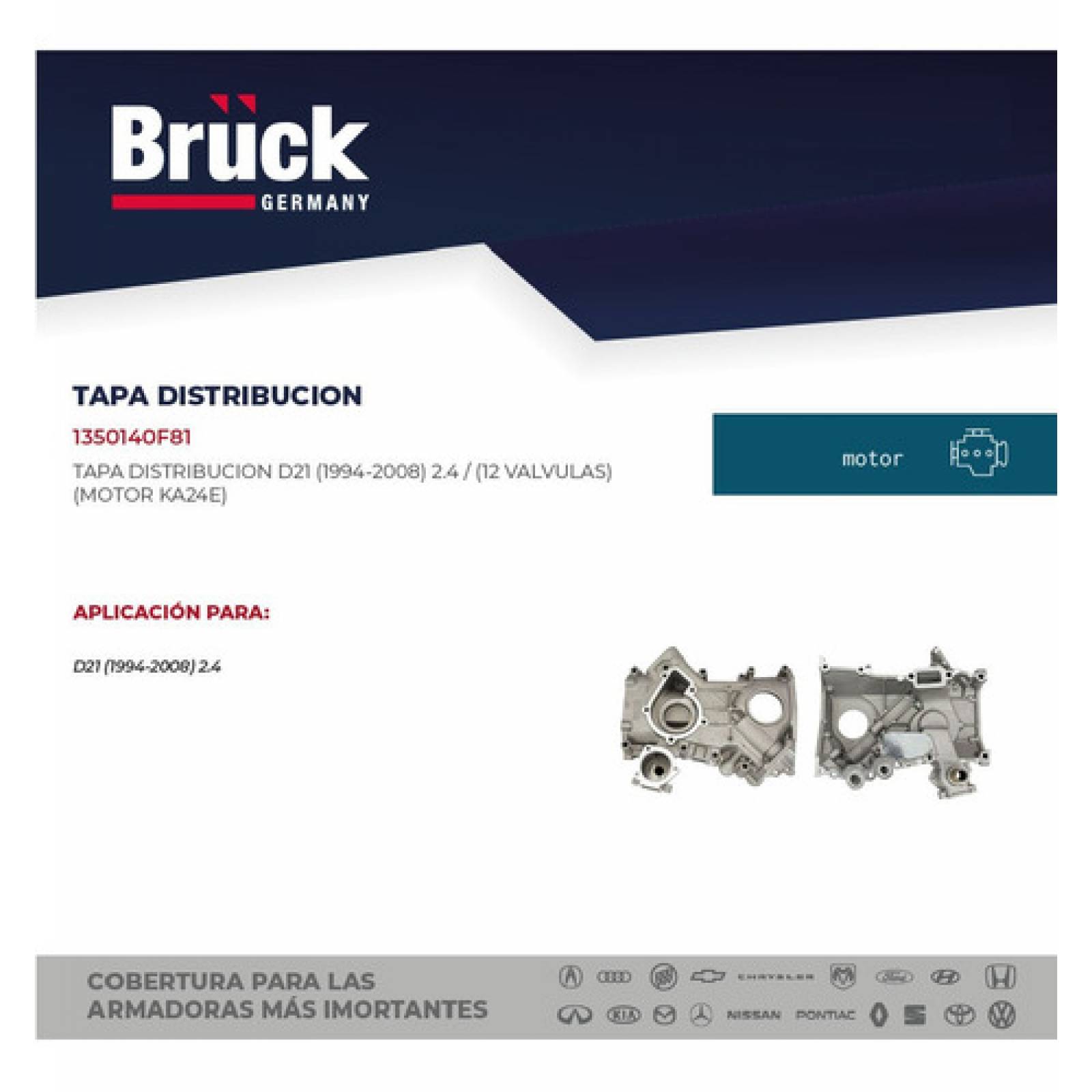 Tapa Distribucion Nissan D21 88 - 93 94 95 96 97 2.4 Lt 12 V