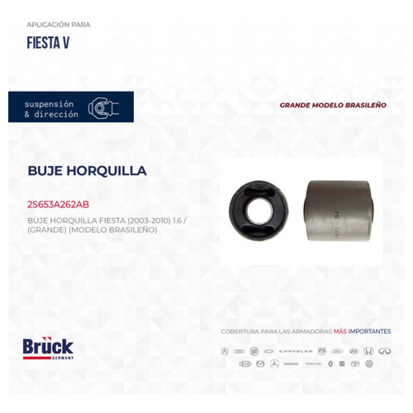 Buje Horquilla Ford Fiesta 2003 - 2006 1.6 Mod Brasileño 