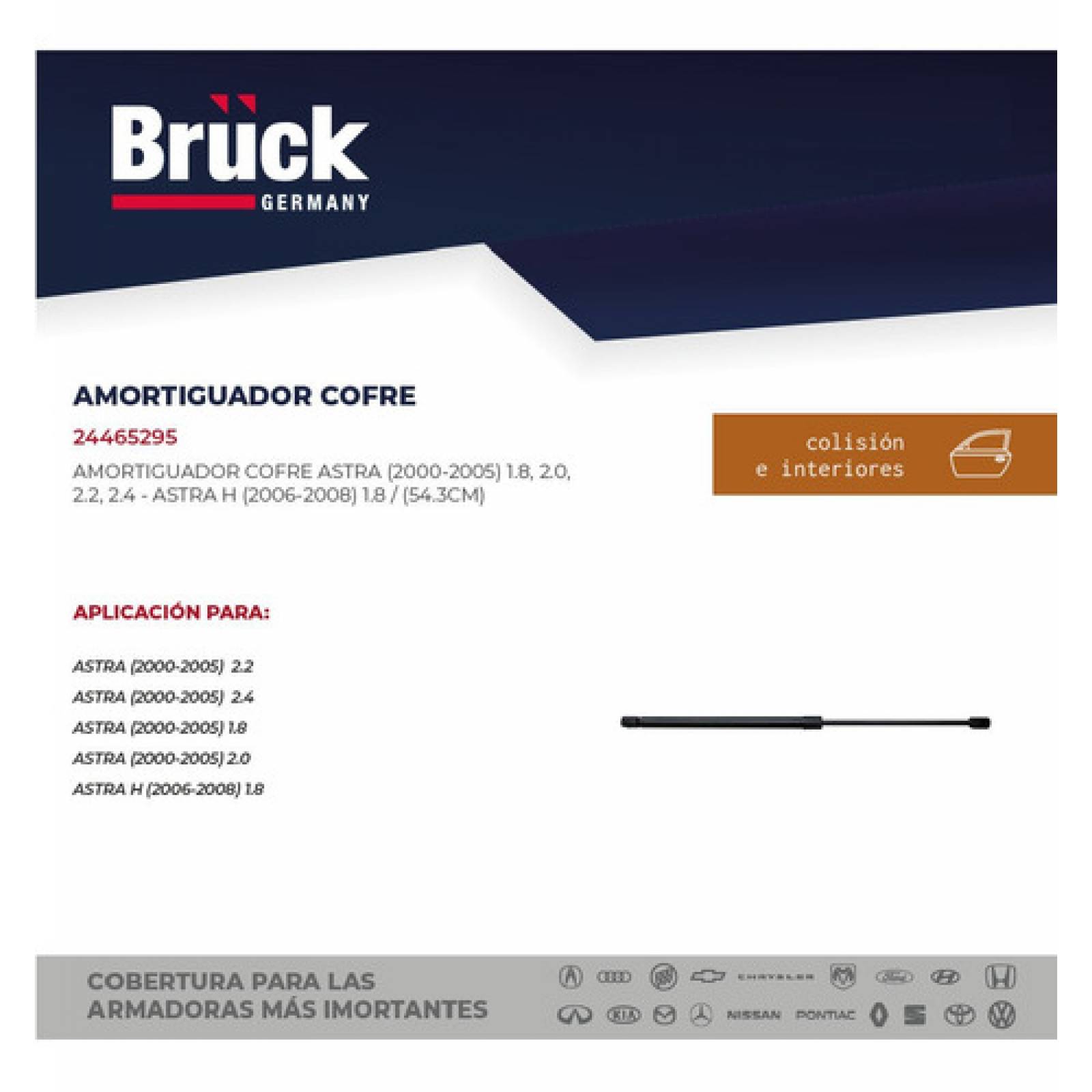 Amortiguador Cofre Chevrolet Astra 2007 1.8 Bruck-germany