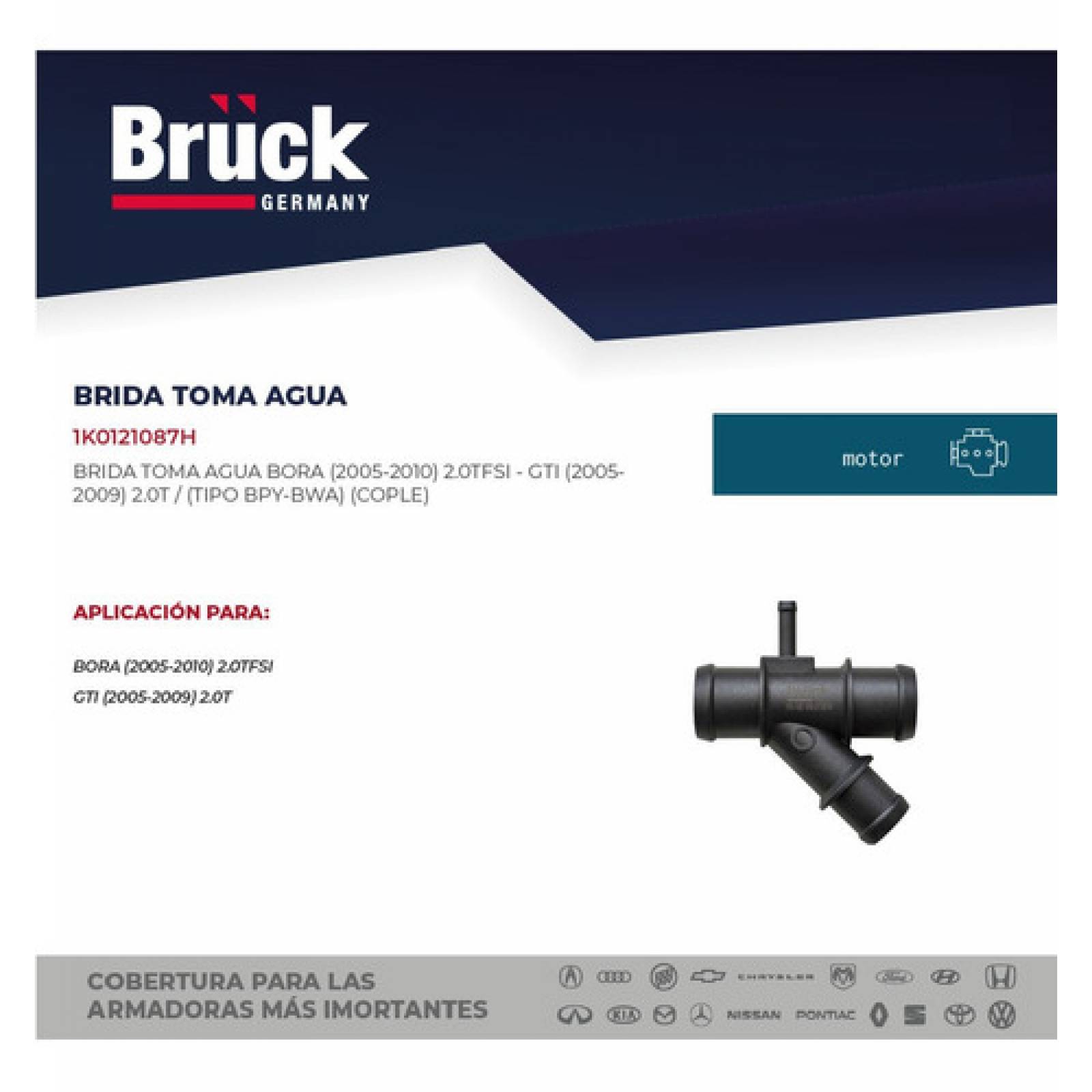 Brida Toma Agua Cople Bora 2.0 Lts Golf Gti A5 07 08 09