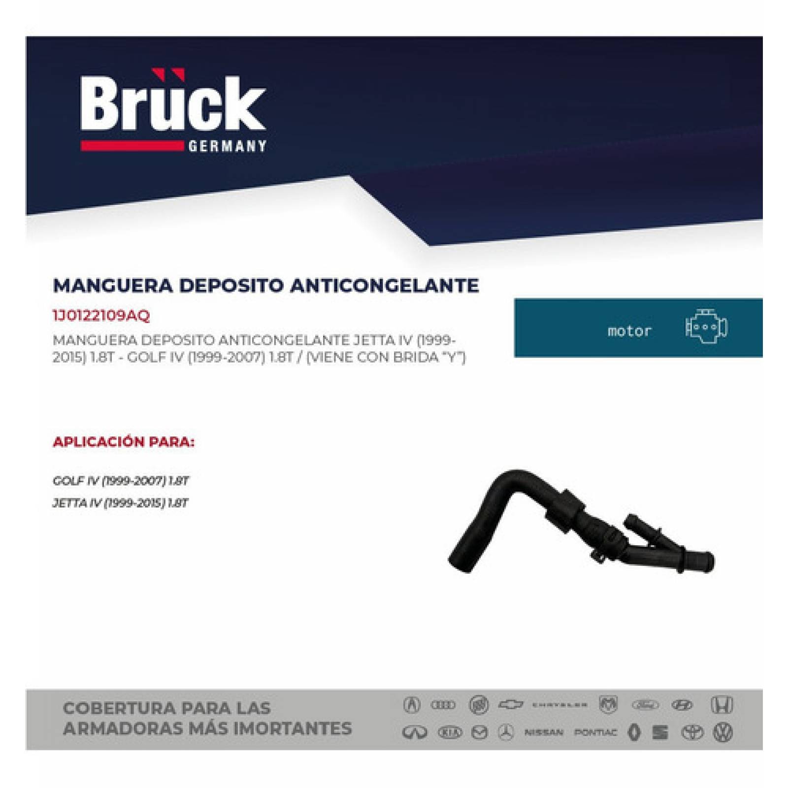 Manguera Deposito Anticongelante Golf Jetta A4 99-15 1.8 Tur