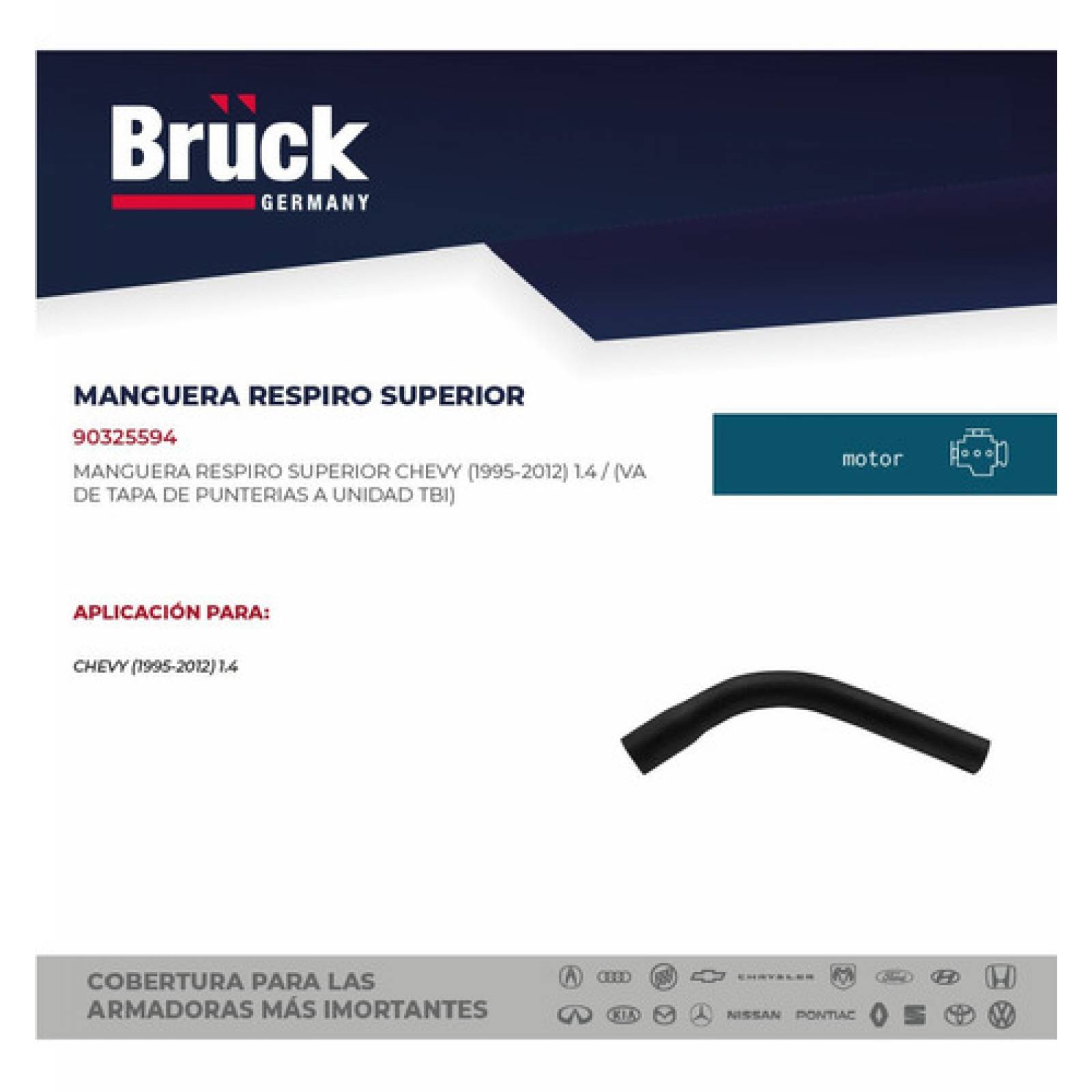 Manguera De Vacío Chevy 94-03 1.4 Y 1.6 Lts Respiro Superior