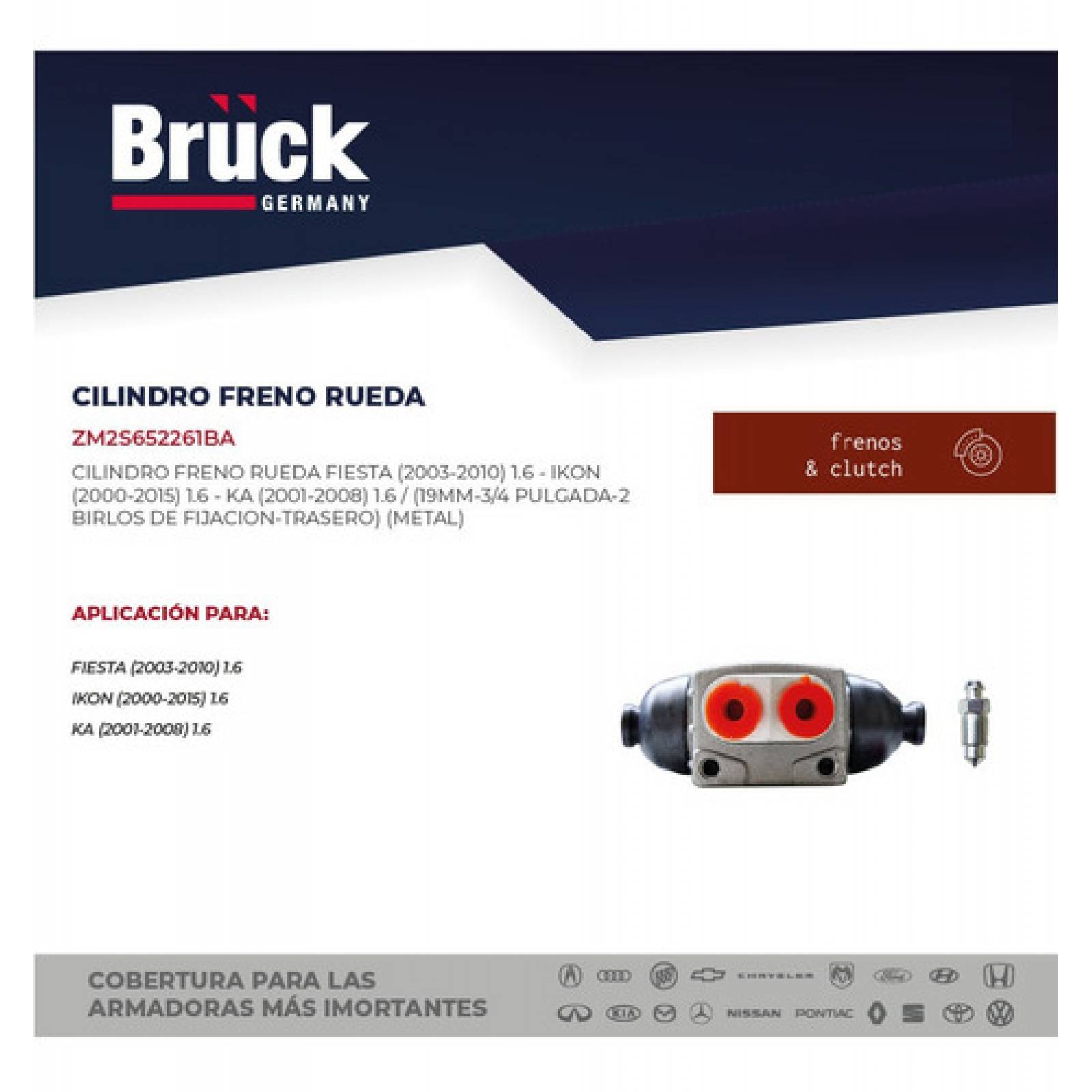 Cilindro Rueda Ford Ka 2002 Tras