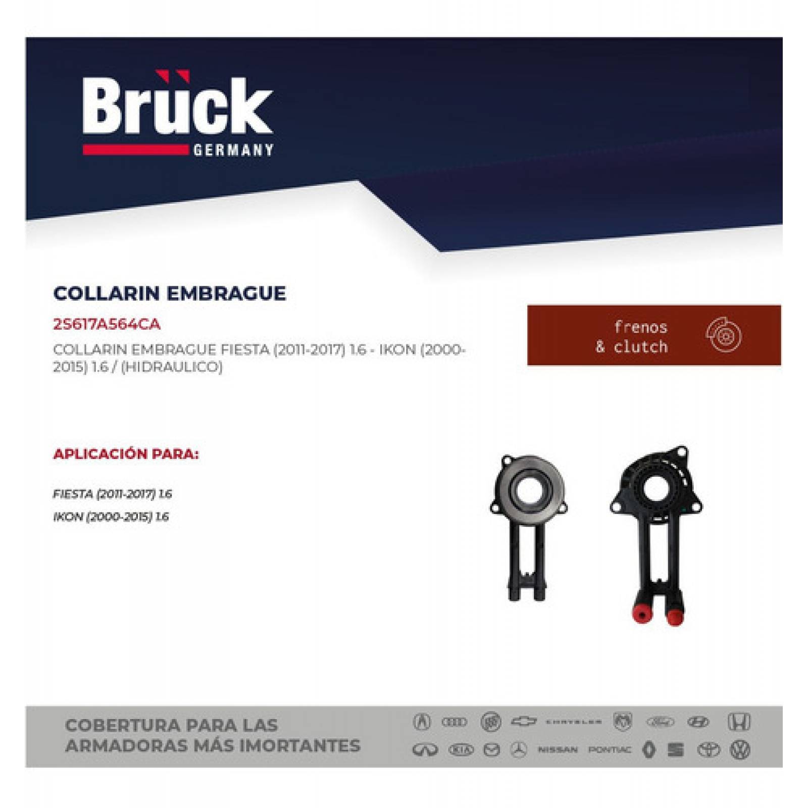 Collarín Clutch Hidráulico Ford Fiesta 11-17 Ikon 1.6 Lts