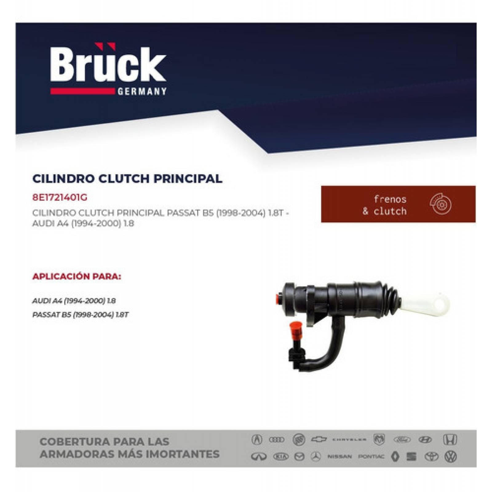 Cilindro Principal Clutch Embrague Passat 2000 2001 Audi A4