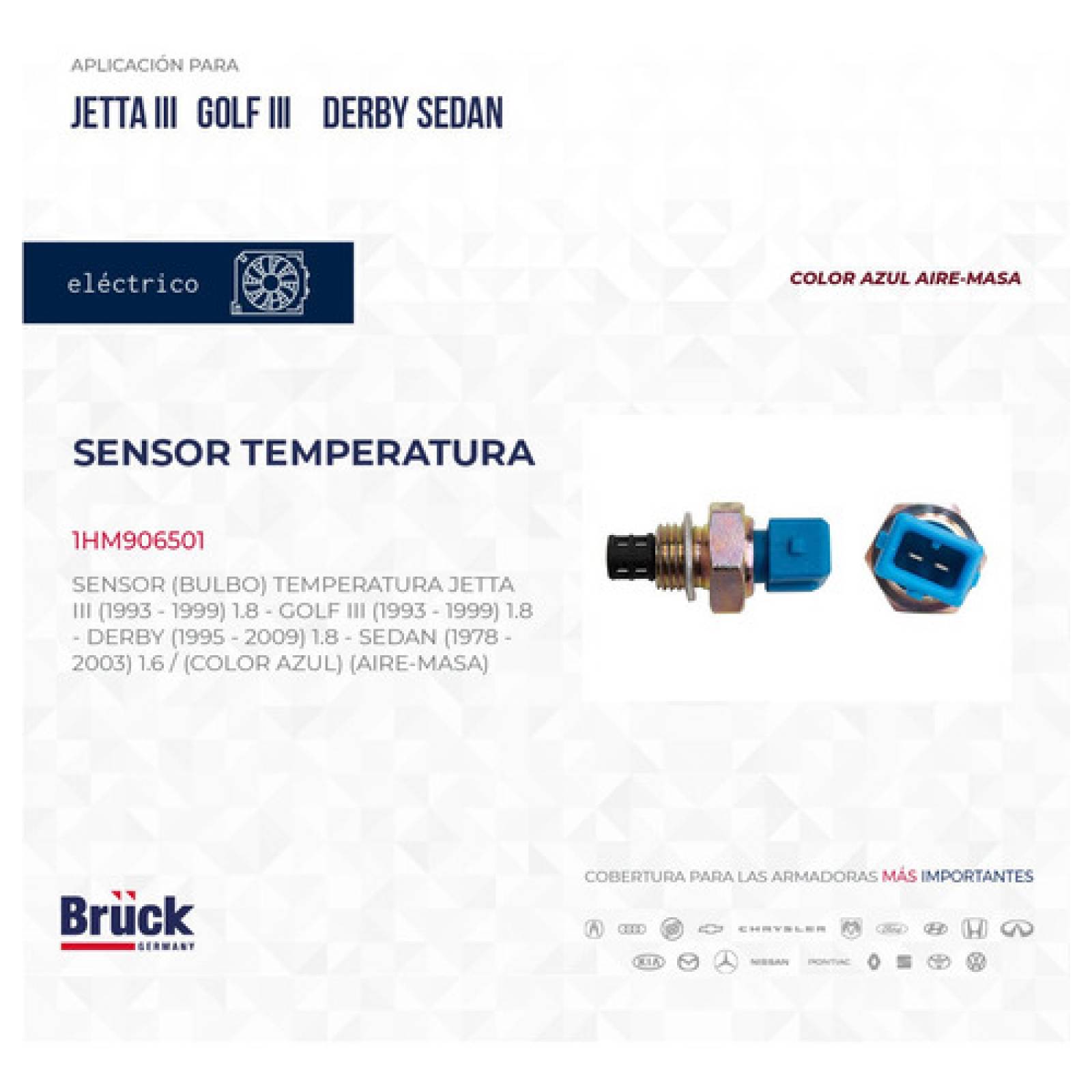 Bulbo Sensor Temperatura Masa Aire Jetta Golf 93 - 99 Derby