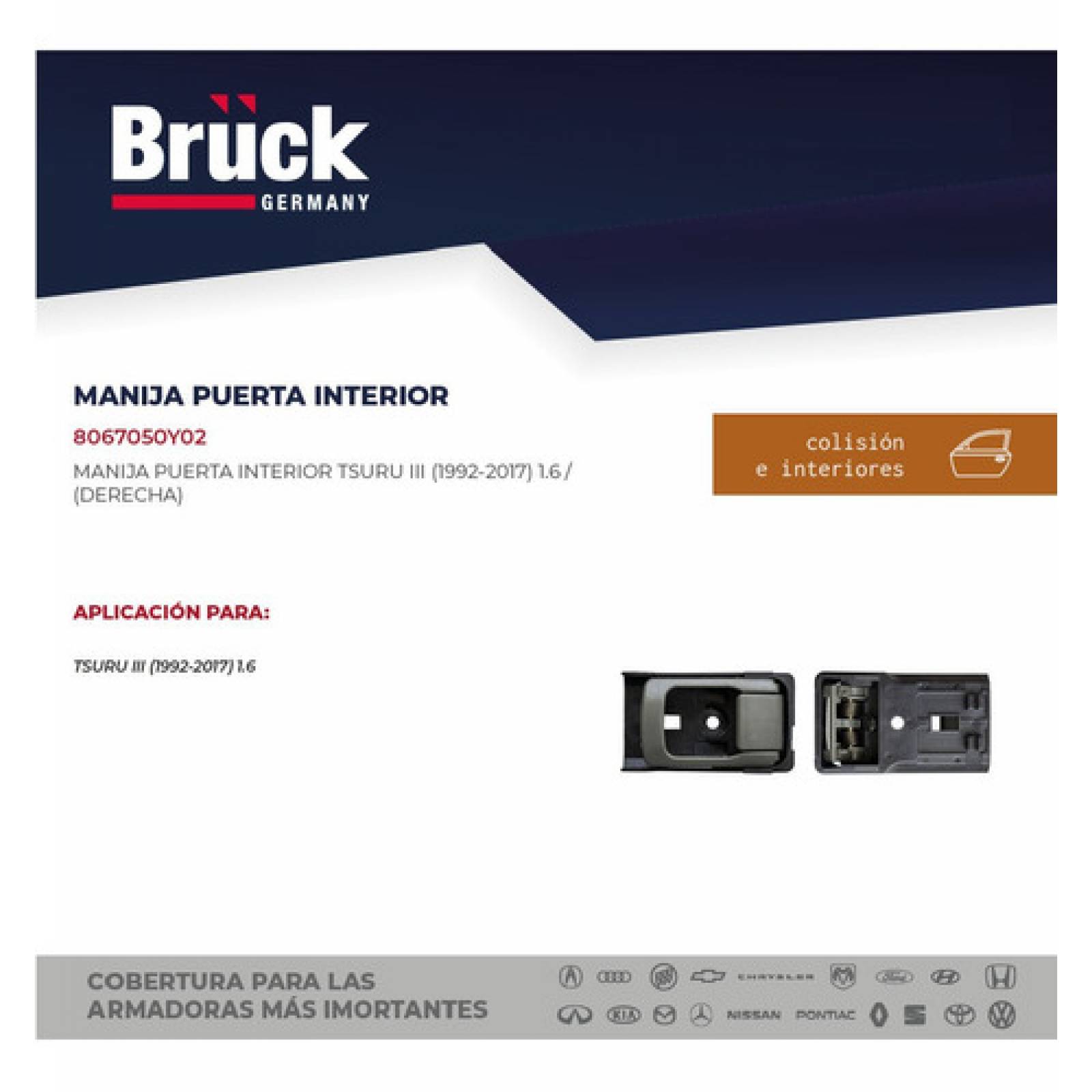 Manija Puerta Interior Tsuru I I I 92-06 Derecha