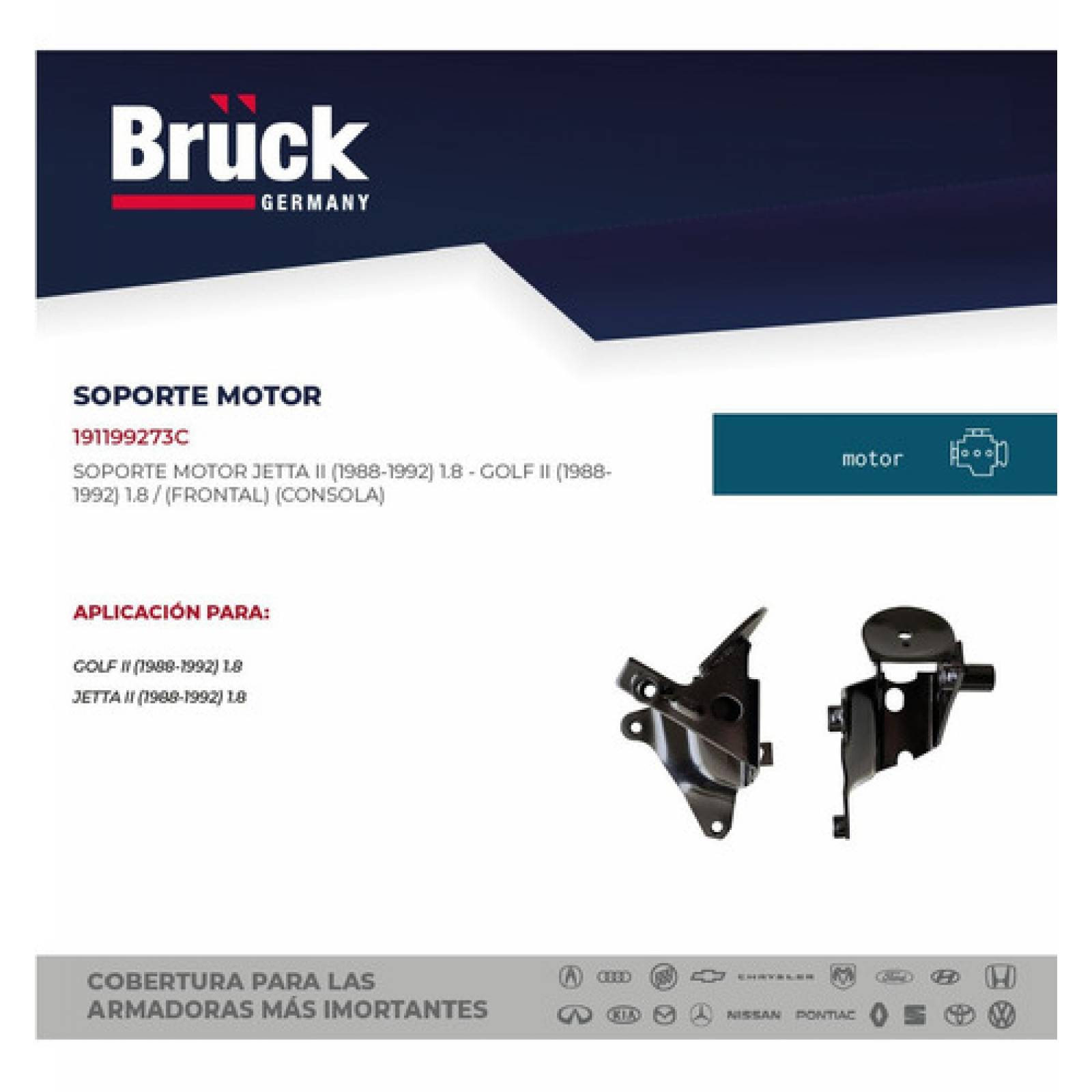 Soporte Motor Golf Jetta 87 88 89 90 91 92 Frontal Consola