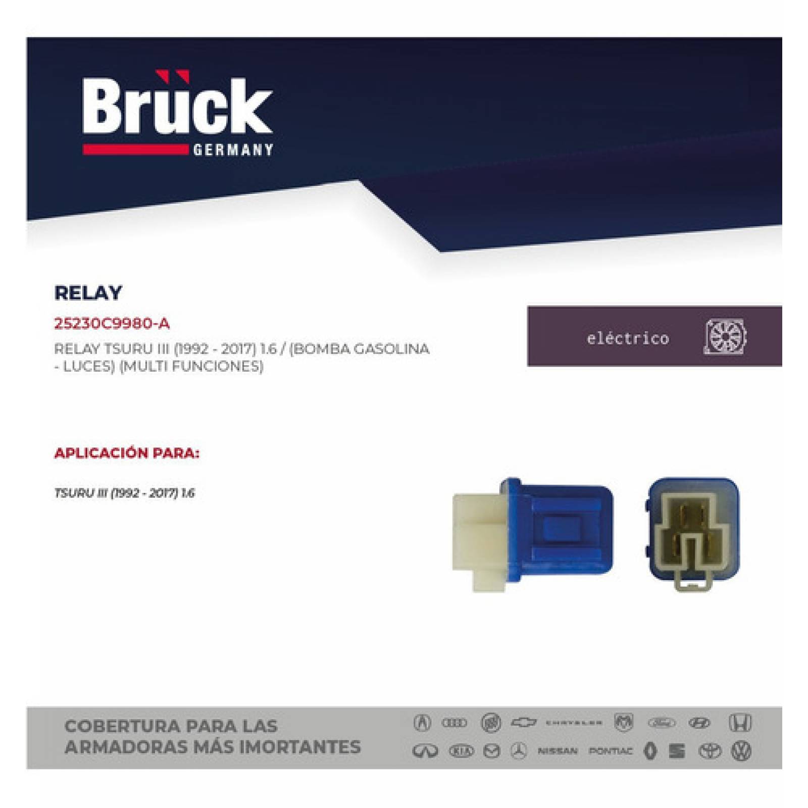 Relevador Relay Bomba Gasolina Tsuru 3 1992 - 2017 