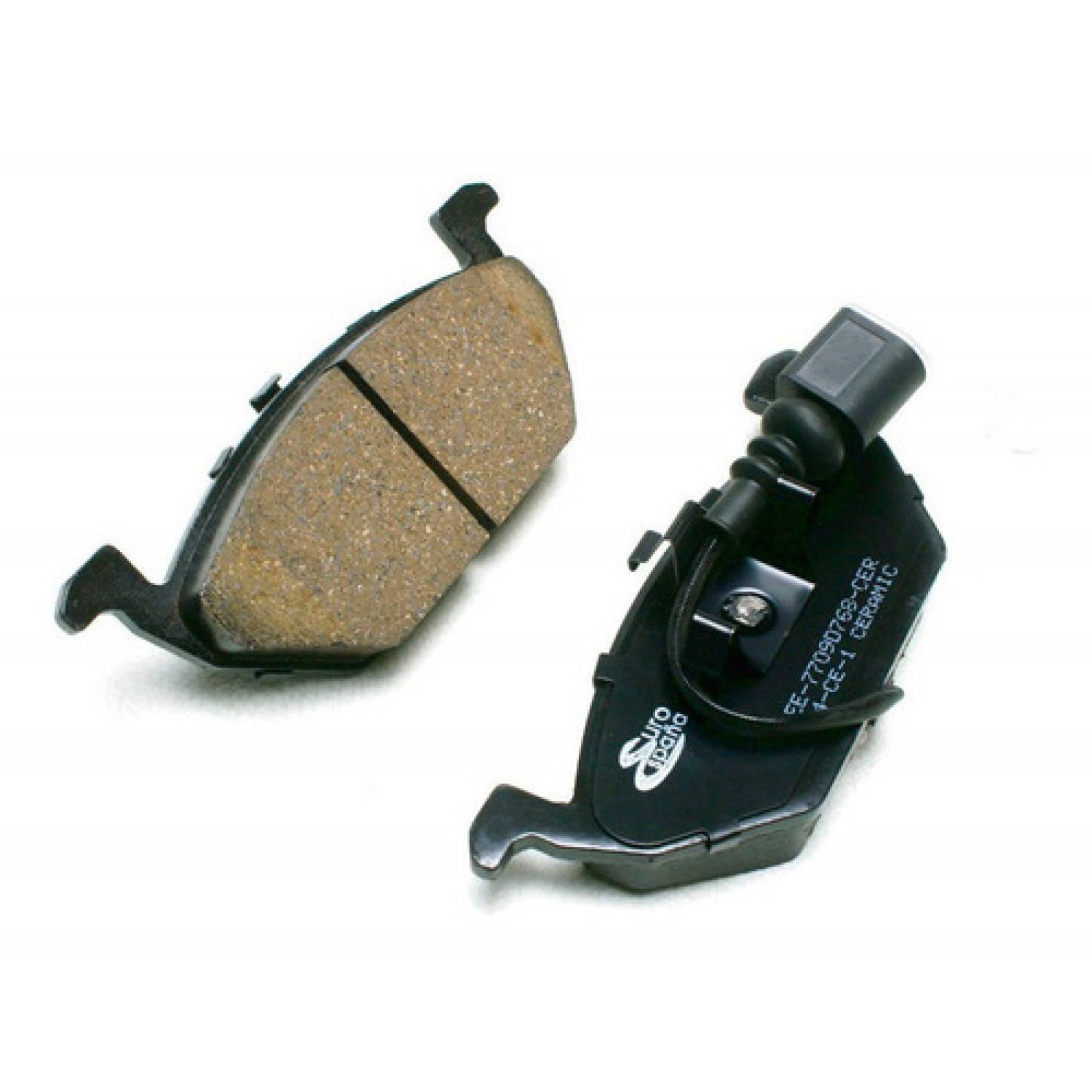 Juego Balatas Delanteras Golf - Jetta A4 Clasico 99-17, New Beetle 00-09, Gol 09-10, Ceramica Con Seguro Y Sensor