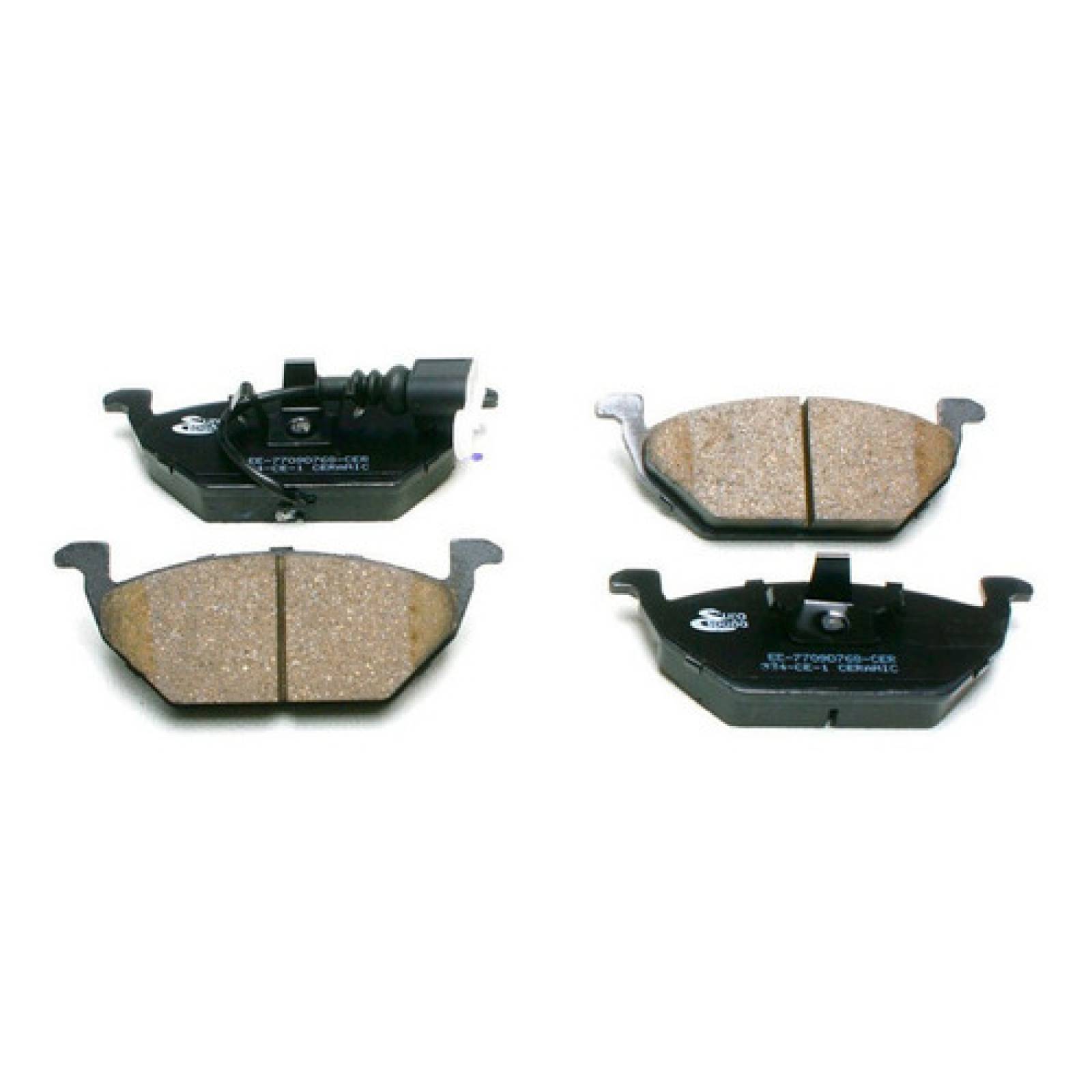 Juego Balatas Delanteras Golf - Jetta A4 Clasico 99-17, New Beetle 00-09, Gol 09-10, Ceramica Con Seguro Y Sensor