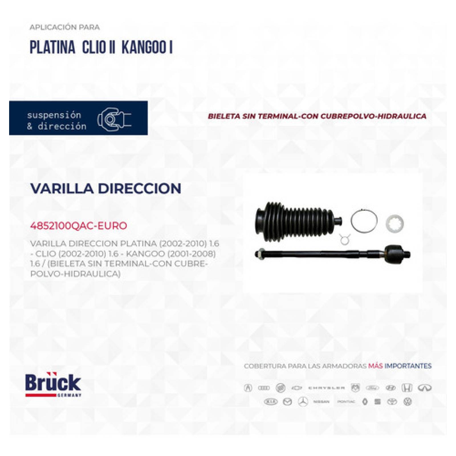 Bieleta Varilla Direccion Platina Clio 02 - 09 Hidraulica 