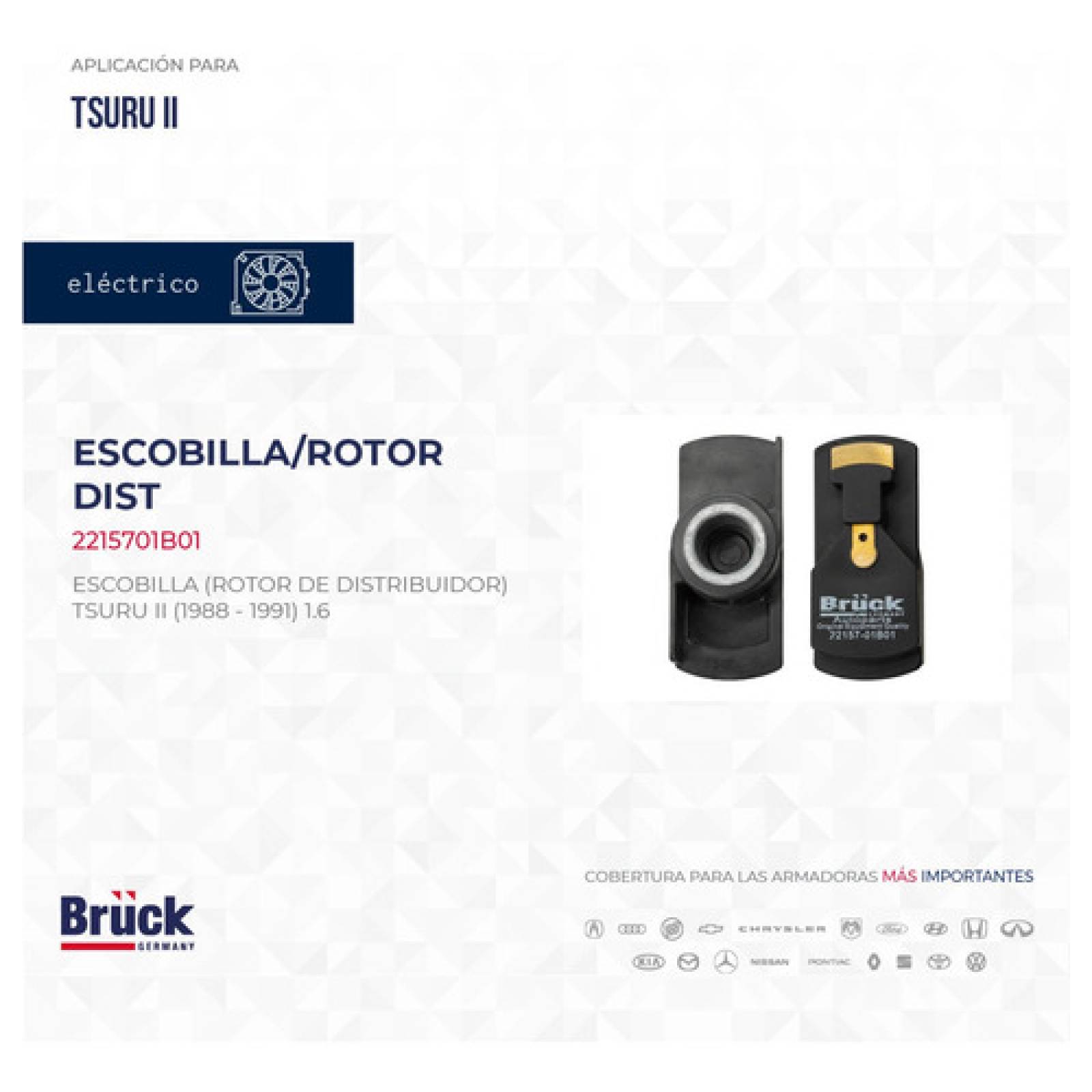 Escobilla Rotor Distribucion Tsuru 2 Ii 1989 1990 1991
