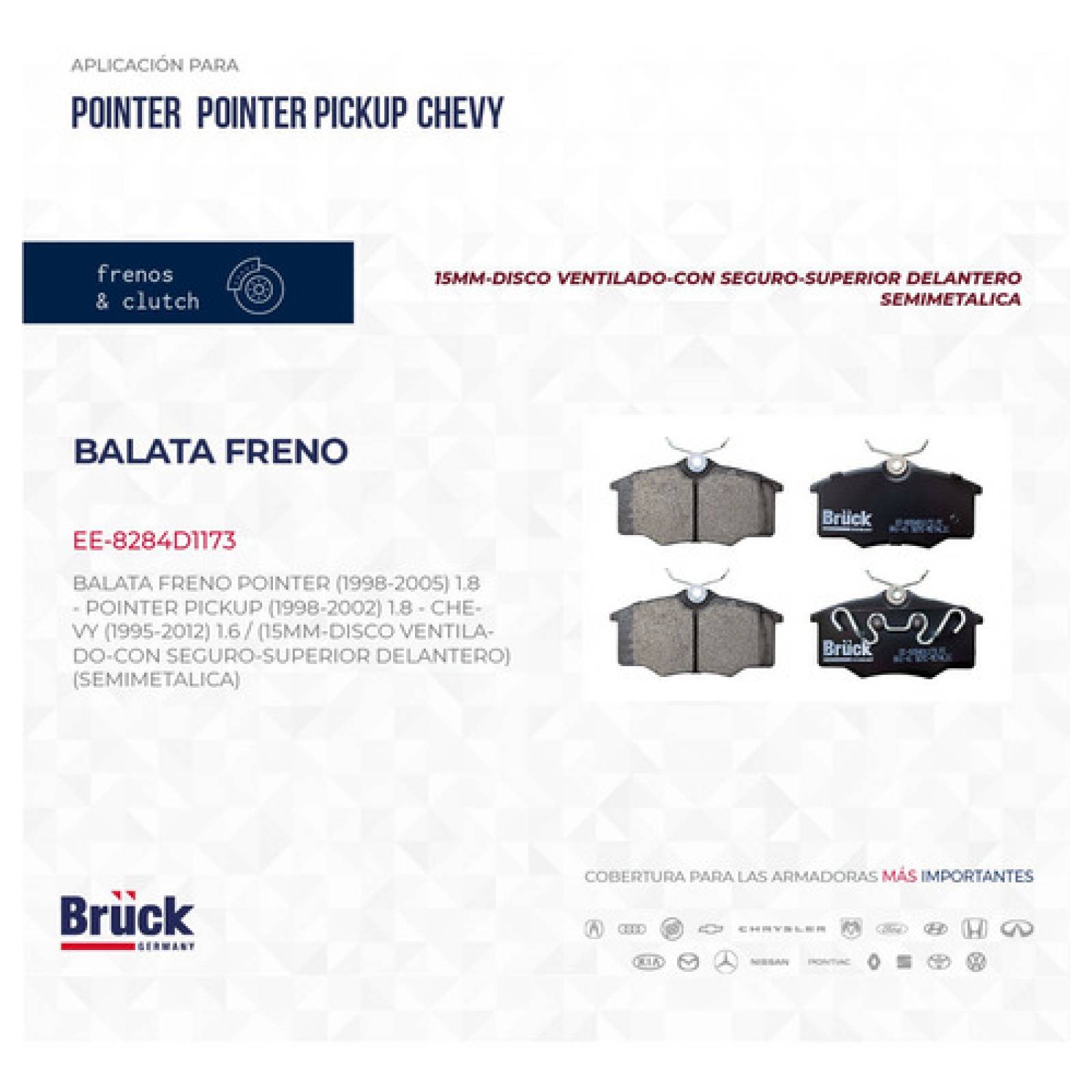 Juego Balatas Pointer 2004 Del Ee8284d1173