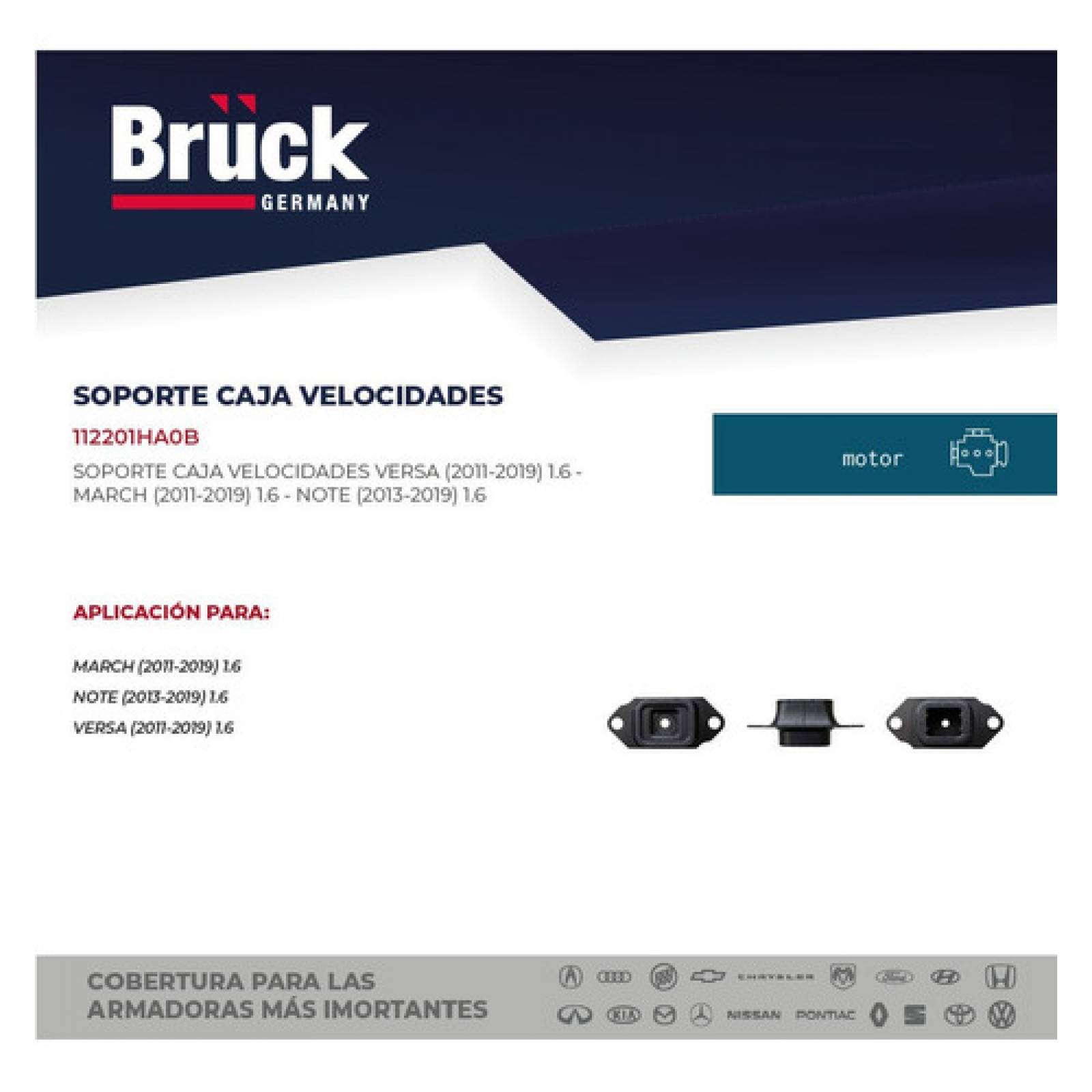 Soporte Caja Velocidades Nissan Versa 2012 1.6 Bruck-germany