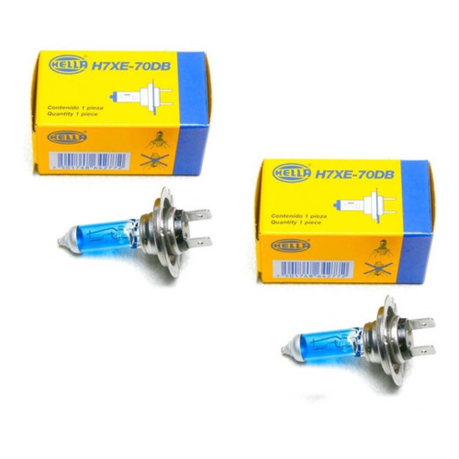 Foco H7 Luz Blanca Dark Blue 70 Watts Hella