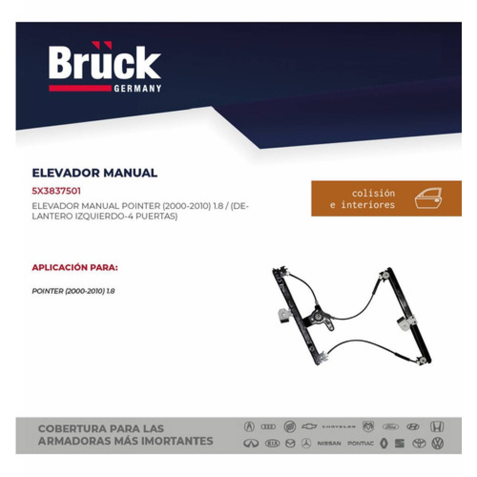 Elevador Vidrios Manual Pointer 2005 5x3837501