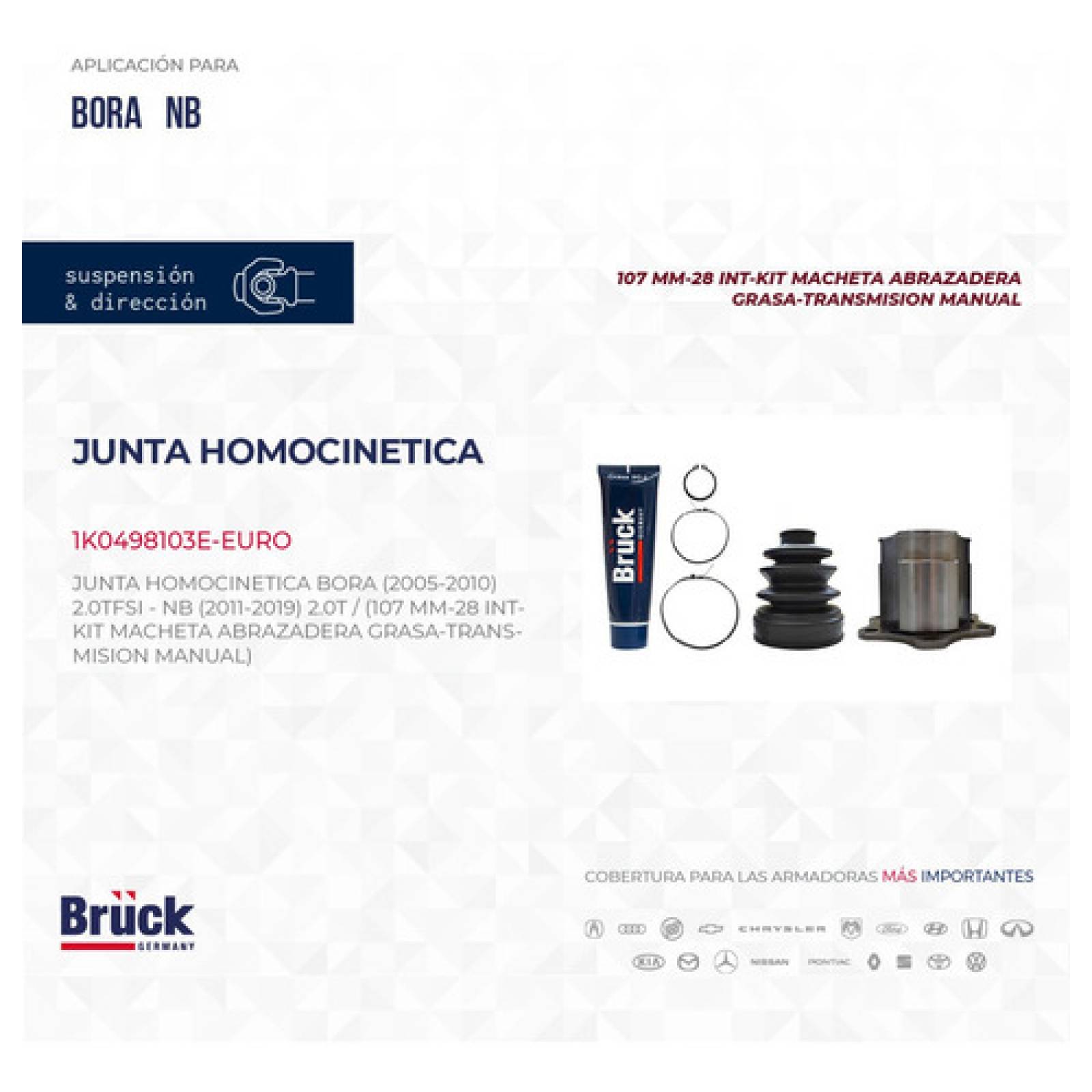 Espiga Junta Homocinetica Bora 2005 - 2010 2.0 Lts Tdi Aut