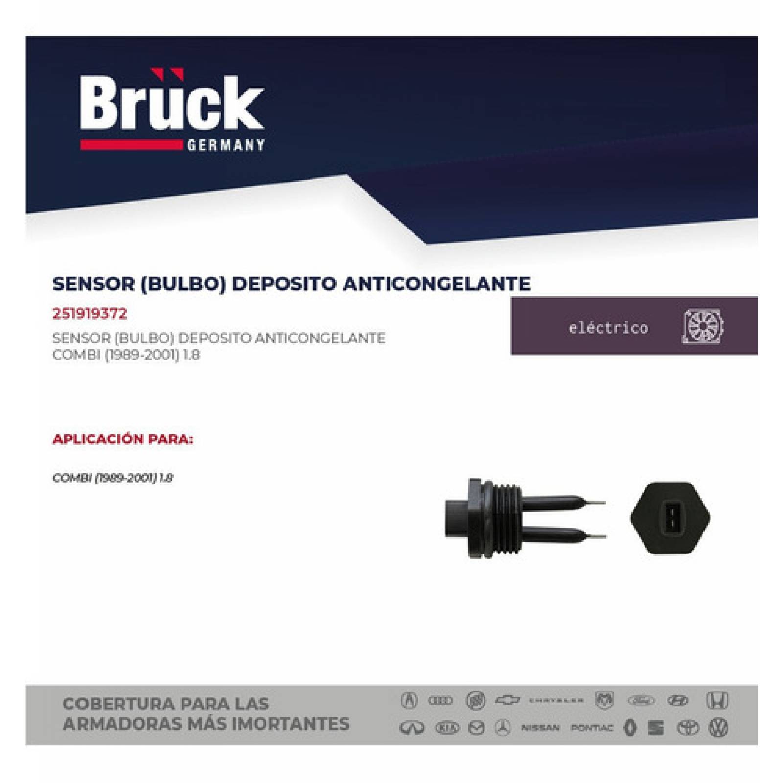 Bulbo Sensor Deposito Anticongelante Vw Combi 88 89 90