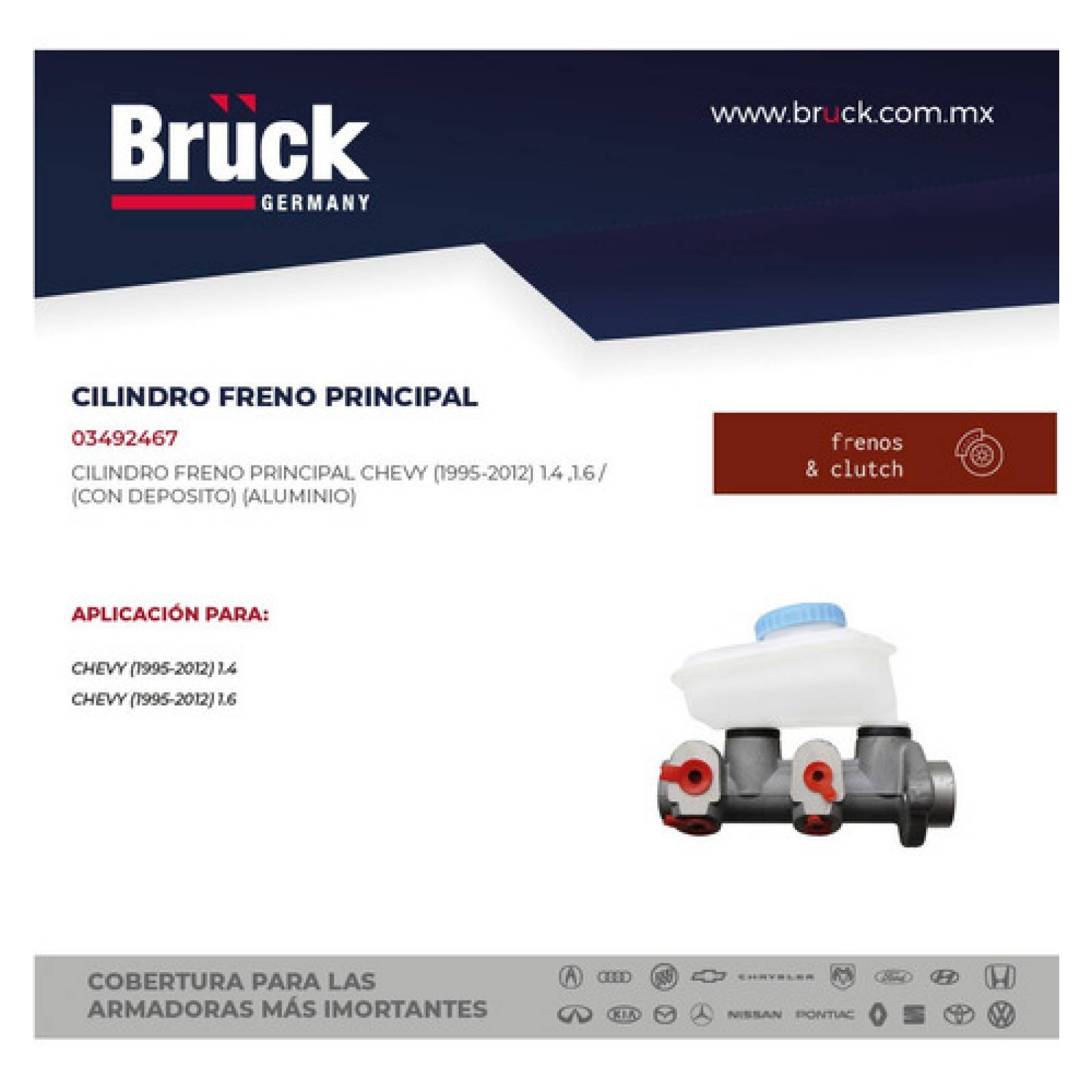 Cilindro Maestro Bomba Freno Chevy 2004 3492467