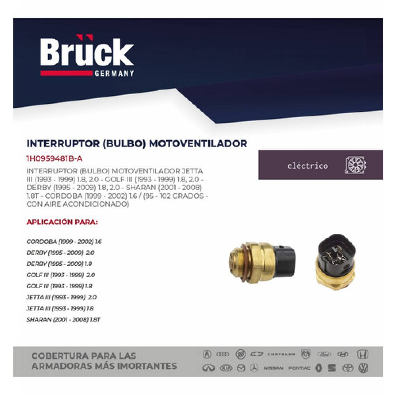 Bulbo Sensor Motoventilador Derby 2002 1.8