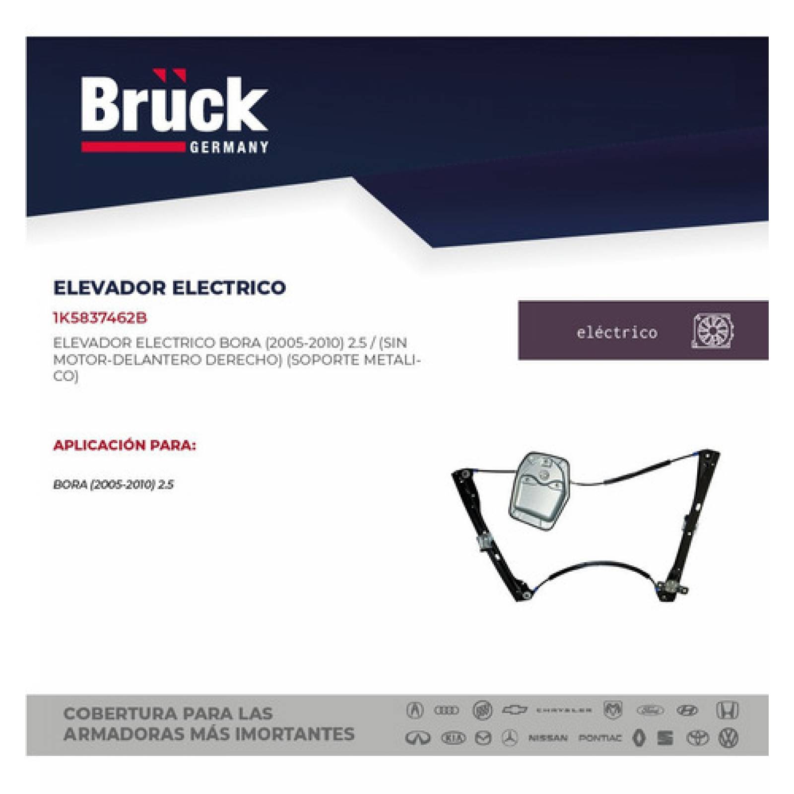 Elevador Vidrio Electrico Bora 2008 2.5 Delantero Derecho