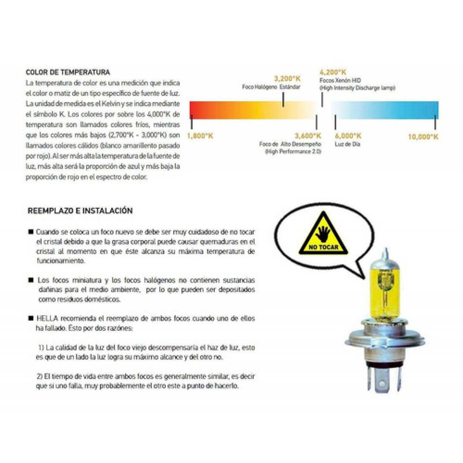 Foco H13 Hella 55 Watts 1 Pieza