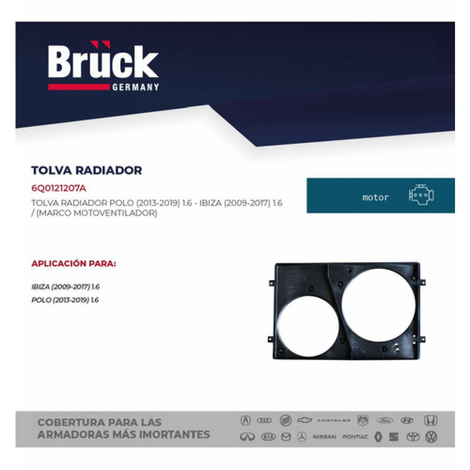 Tolva Radiador Polo 2003 2004 2005 2006 Ibiza 1.6 Litros