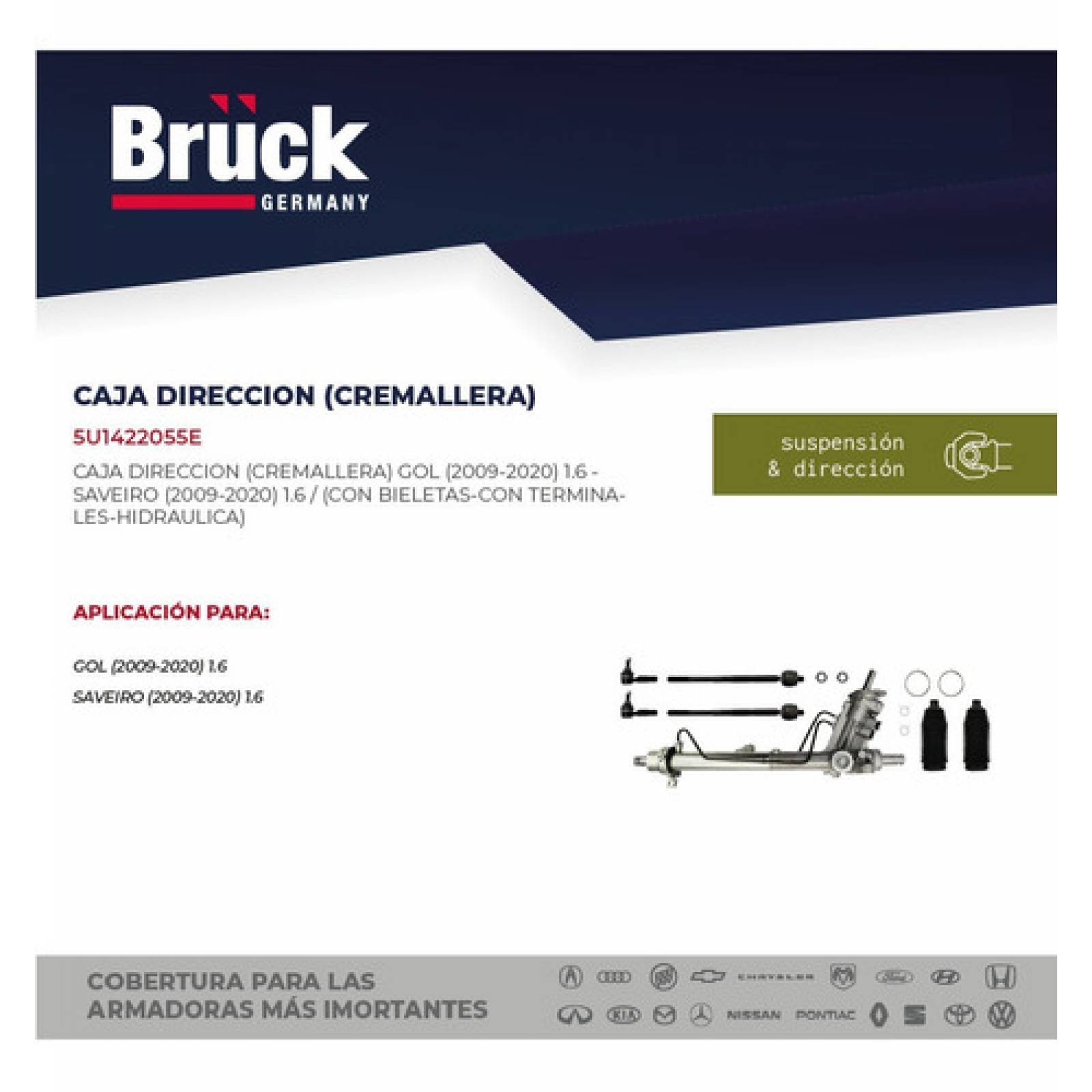 Caja Direccion Volkswagen Gol 2011 1.6 Bruck-germany