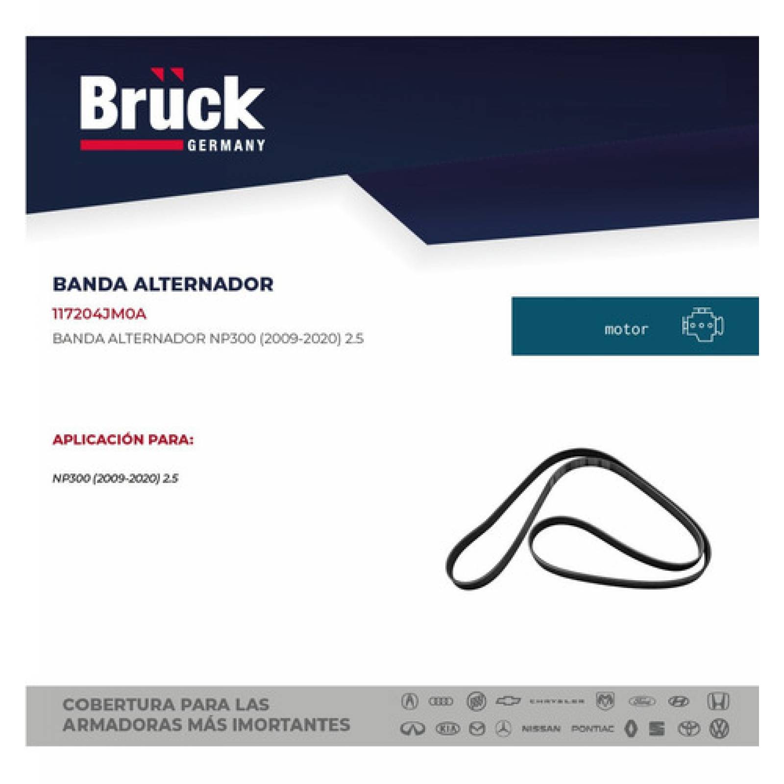 Banda Alternador Frontier Np300 2016 - 2020 Frontier 2.5 Lts