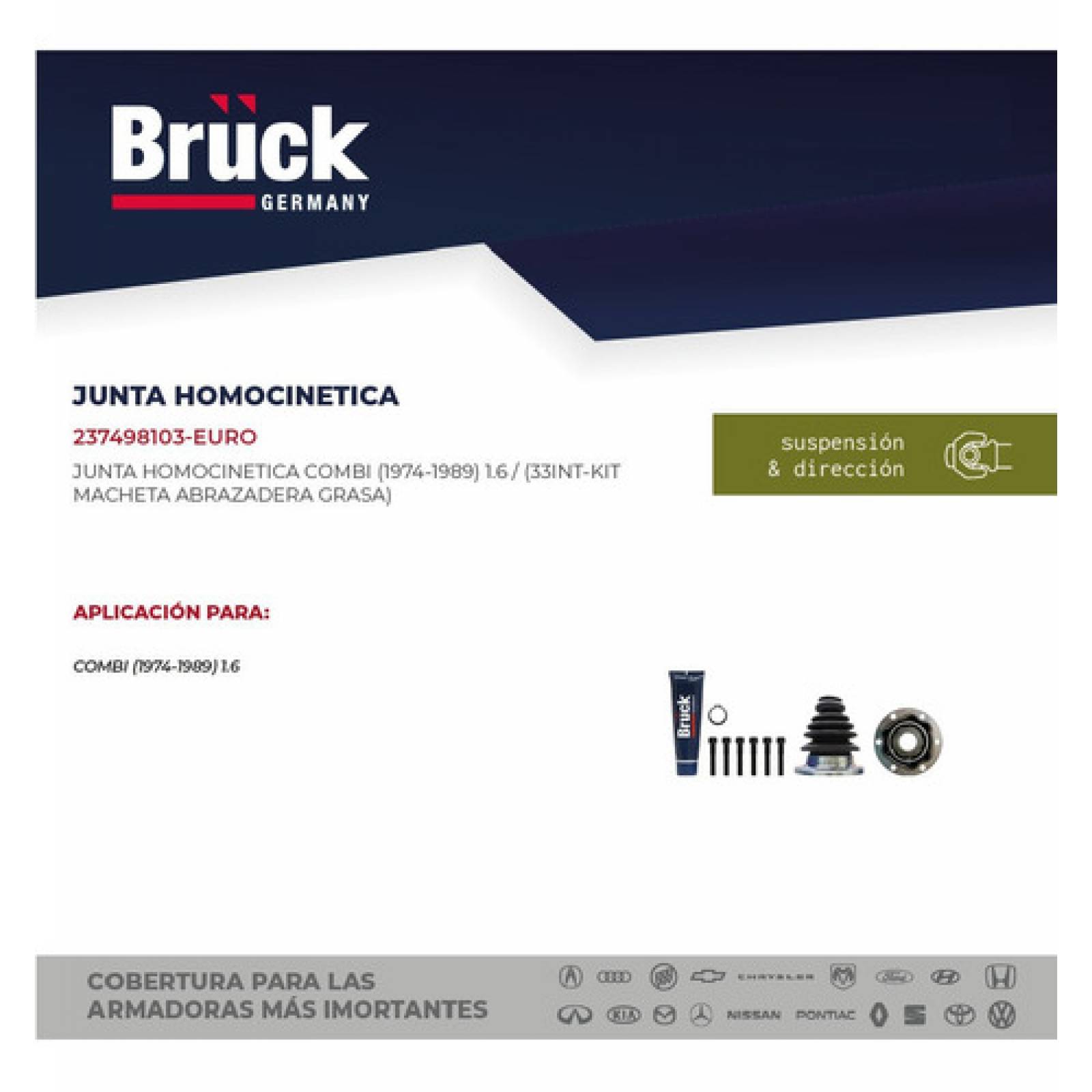 Kit Macheta Junta Homocineticacubre Polvo Combi 1.6 1.8 Lts