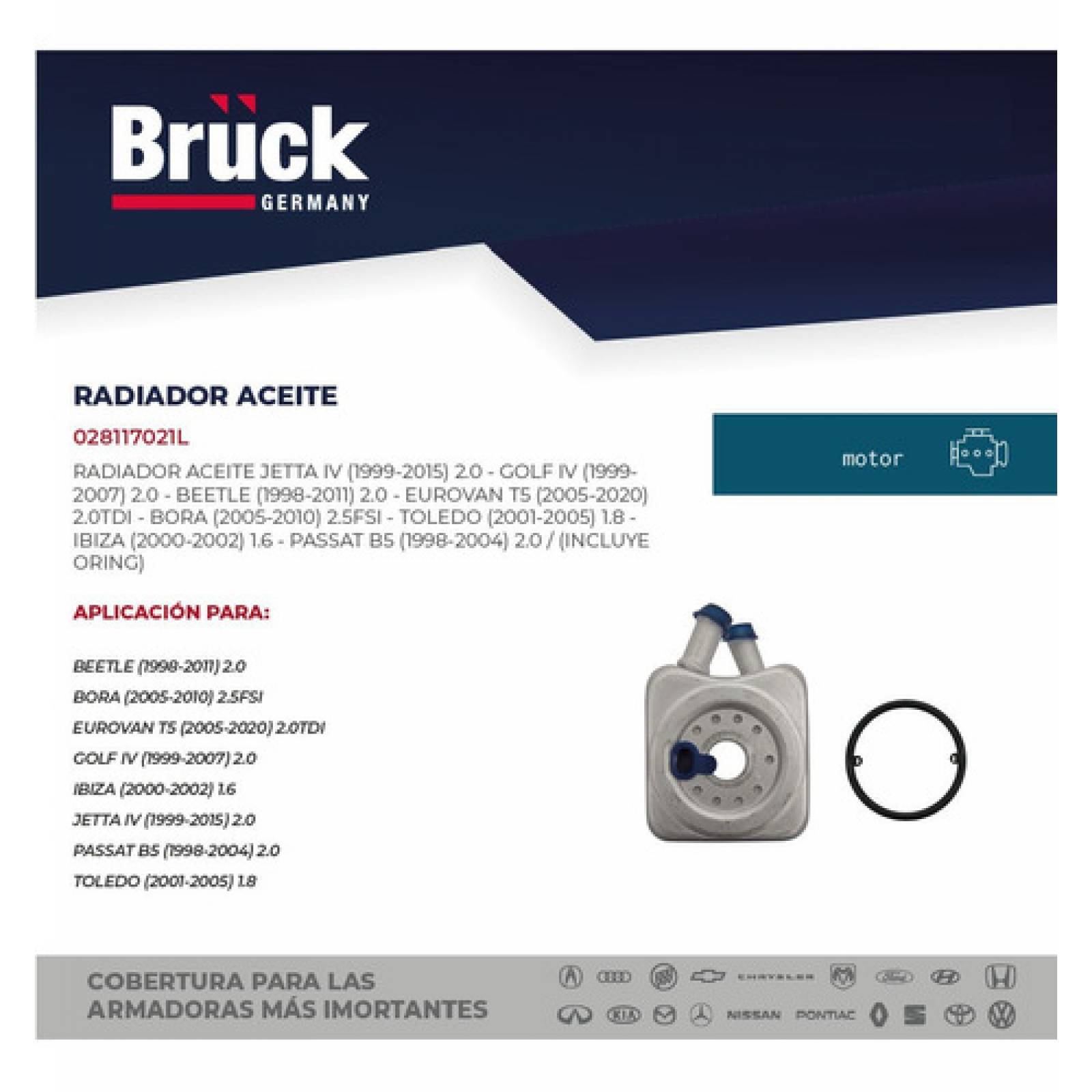 Radiador Aceite Crafter 2011 2.5 10v 028117021l